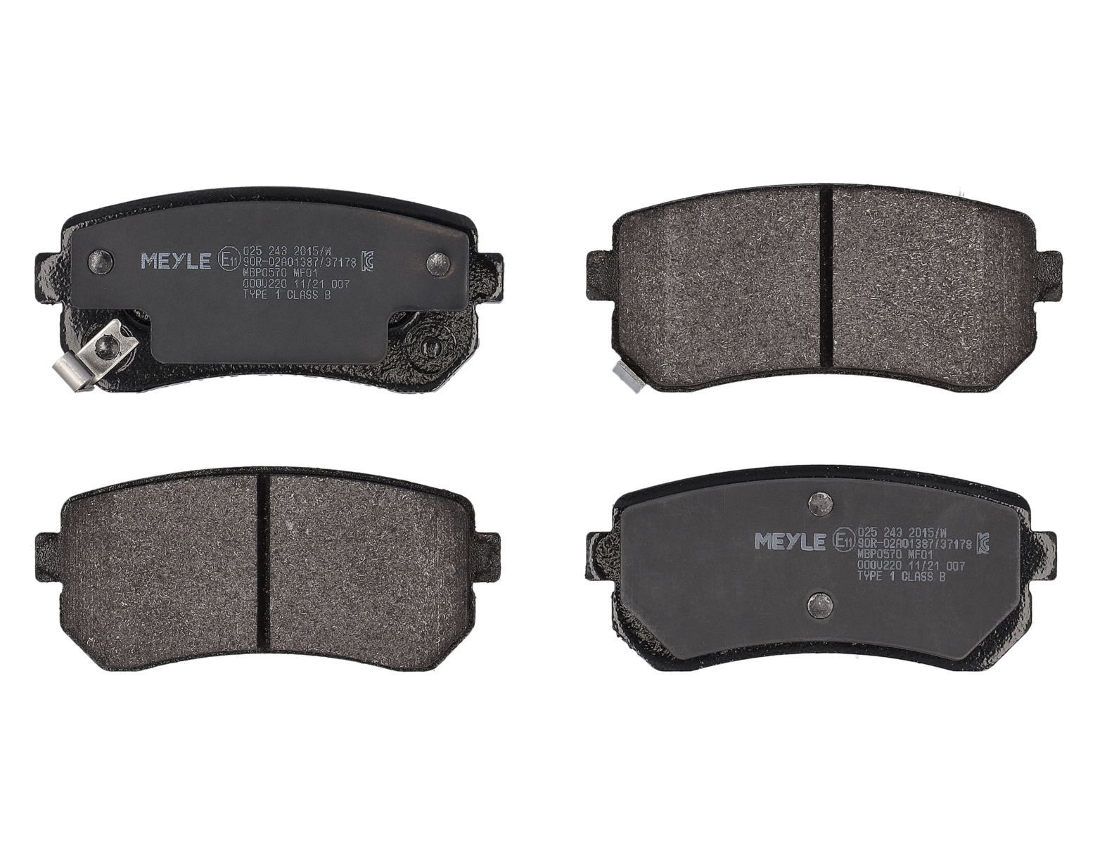 MEYLE Bremseklodser 0252432015w bagaksel for HYUNDAI KIA