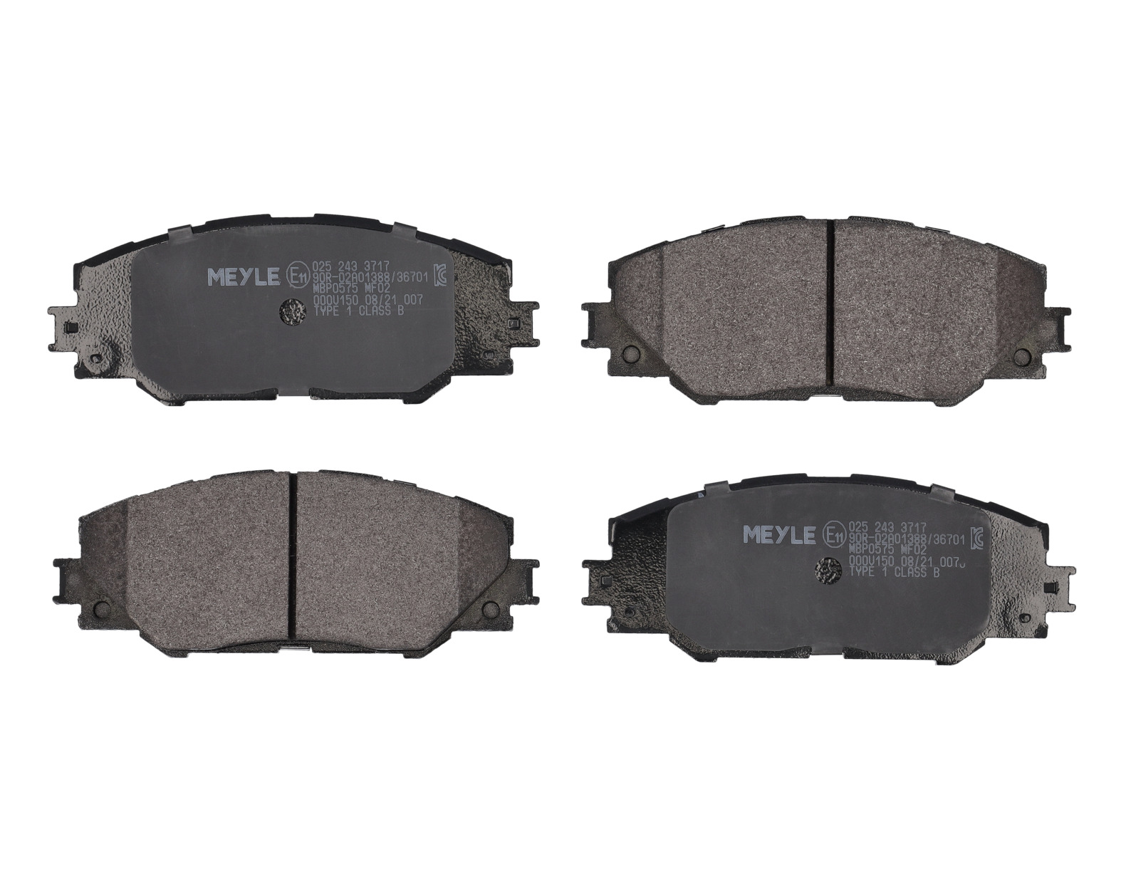 MEYLE Bremseklodser 0252433717 foraksel for TOYOTA