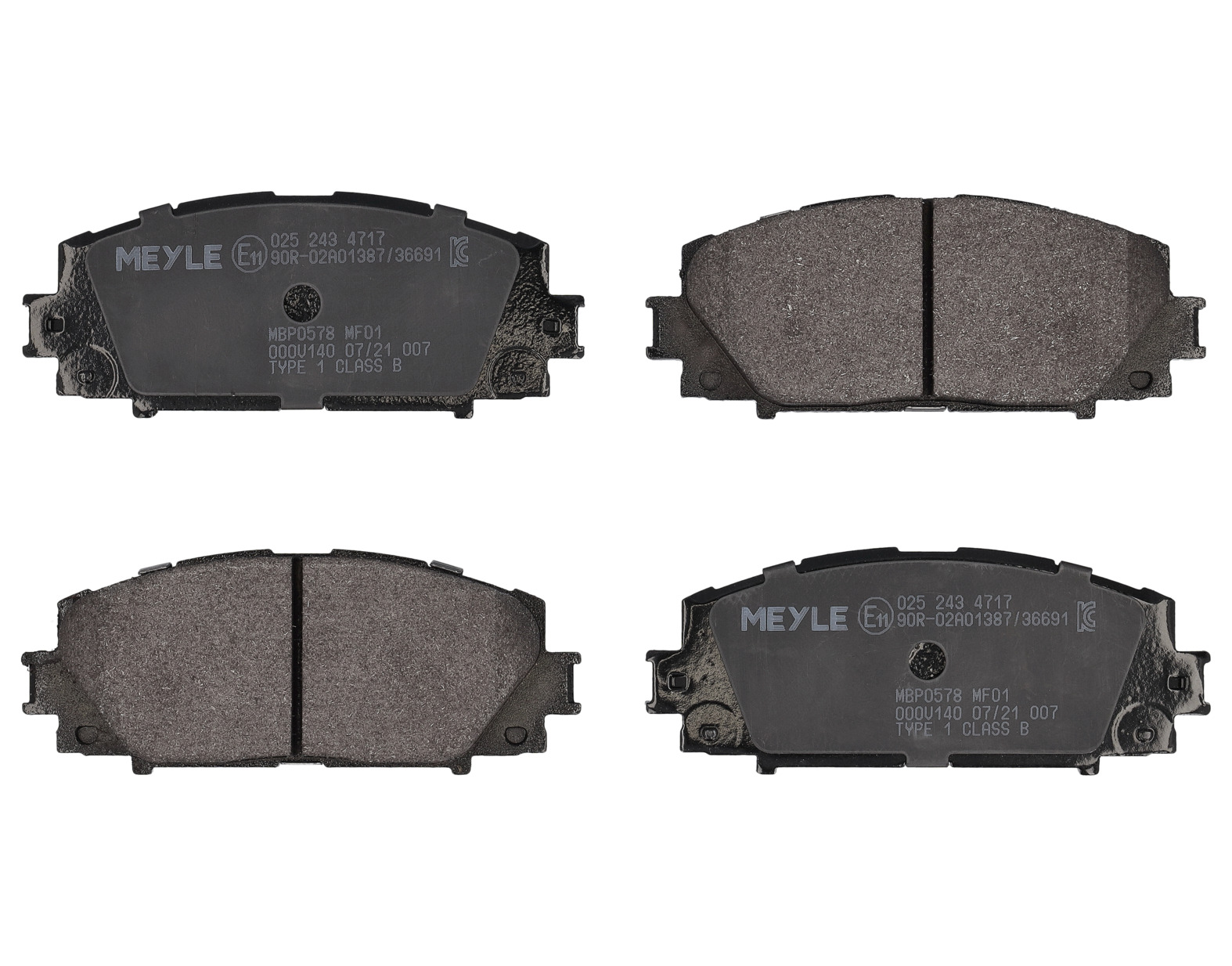 MEYLE Bremseklodser 0252434717 foraksel for DAIHATSU TOYOTA