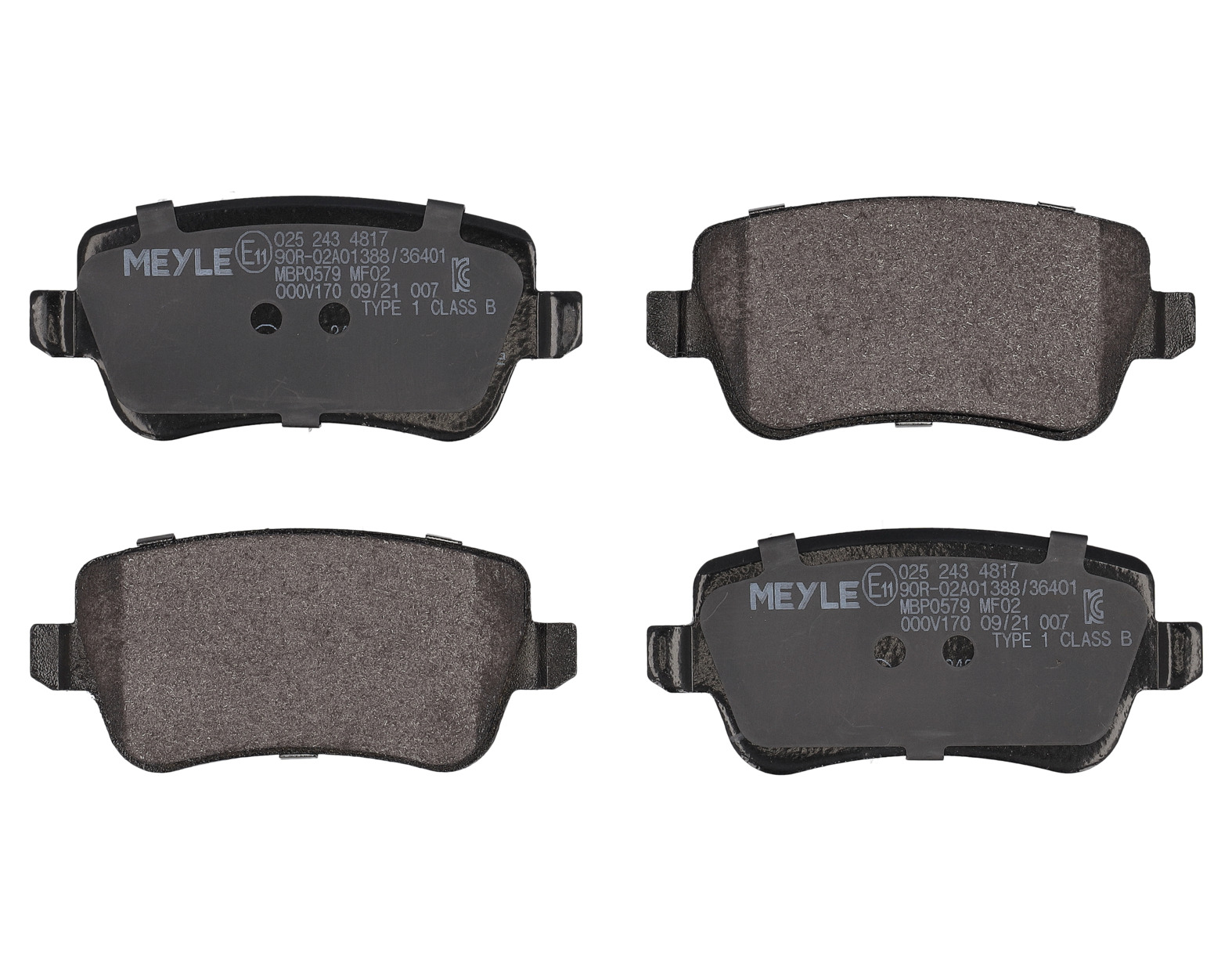 MEYLE Bremseklodser 0252434817 bagaksel for FIAT