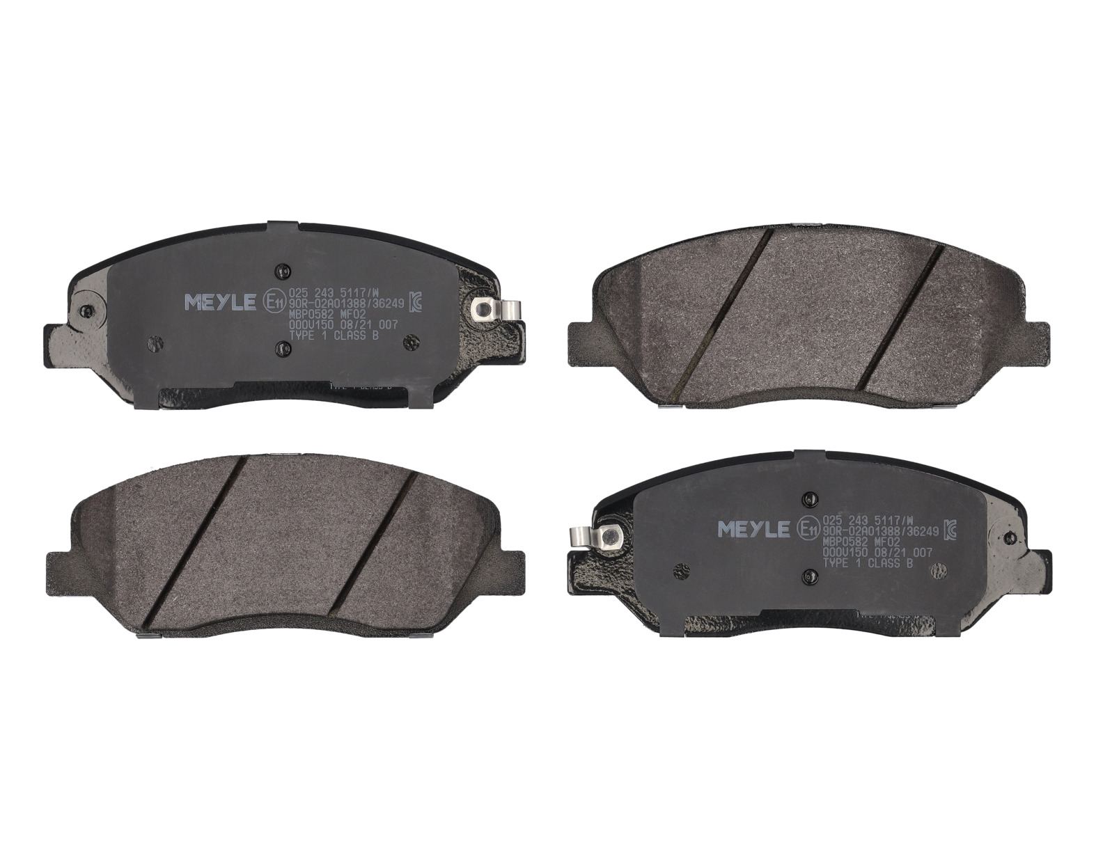 MEYLE Bremseklodser 0252435117w foraksel for SSANGYONG HYUNDAI KIA