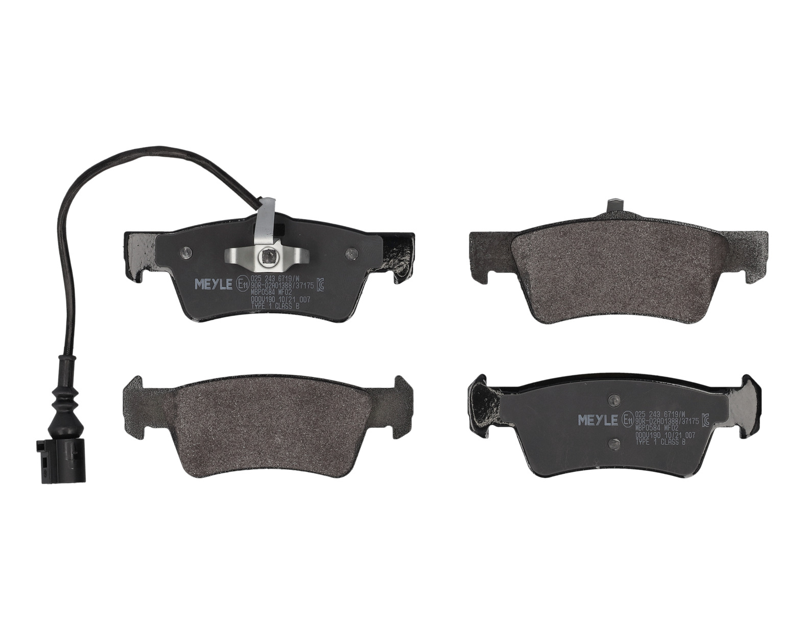 MEYLE Bremseklodser 0252436719w bagaksel for VW