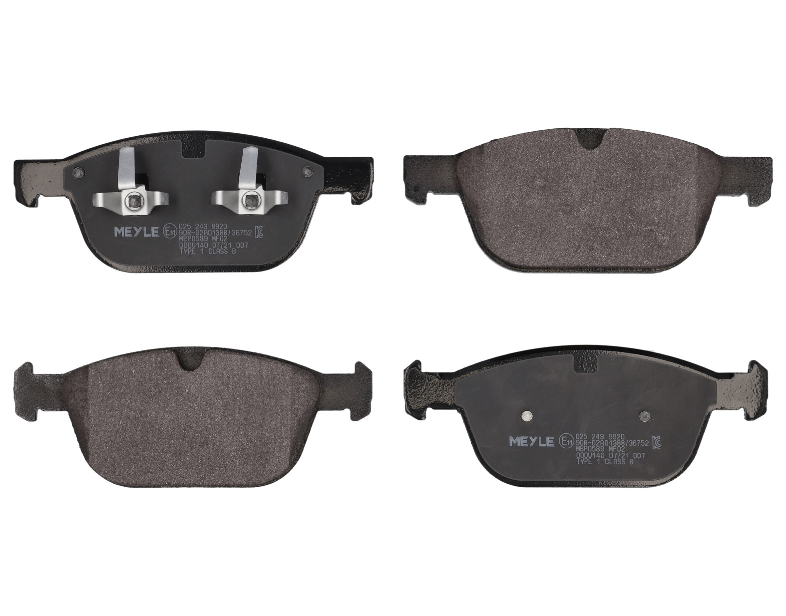 MEYLE Bremseklodser 0252439920 foraksel for VOLVO