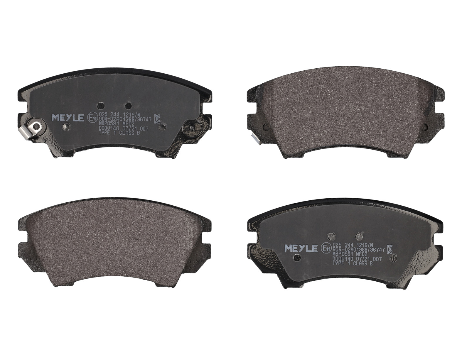 MEYLE Bremseklodser 0252441219w foraksel for OPEL VAUXHALL MG GENERAL MOTORS