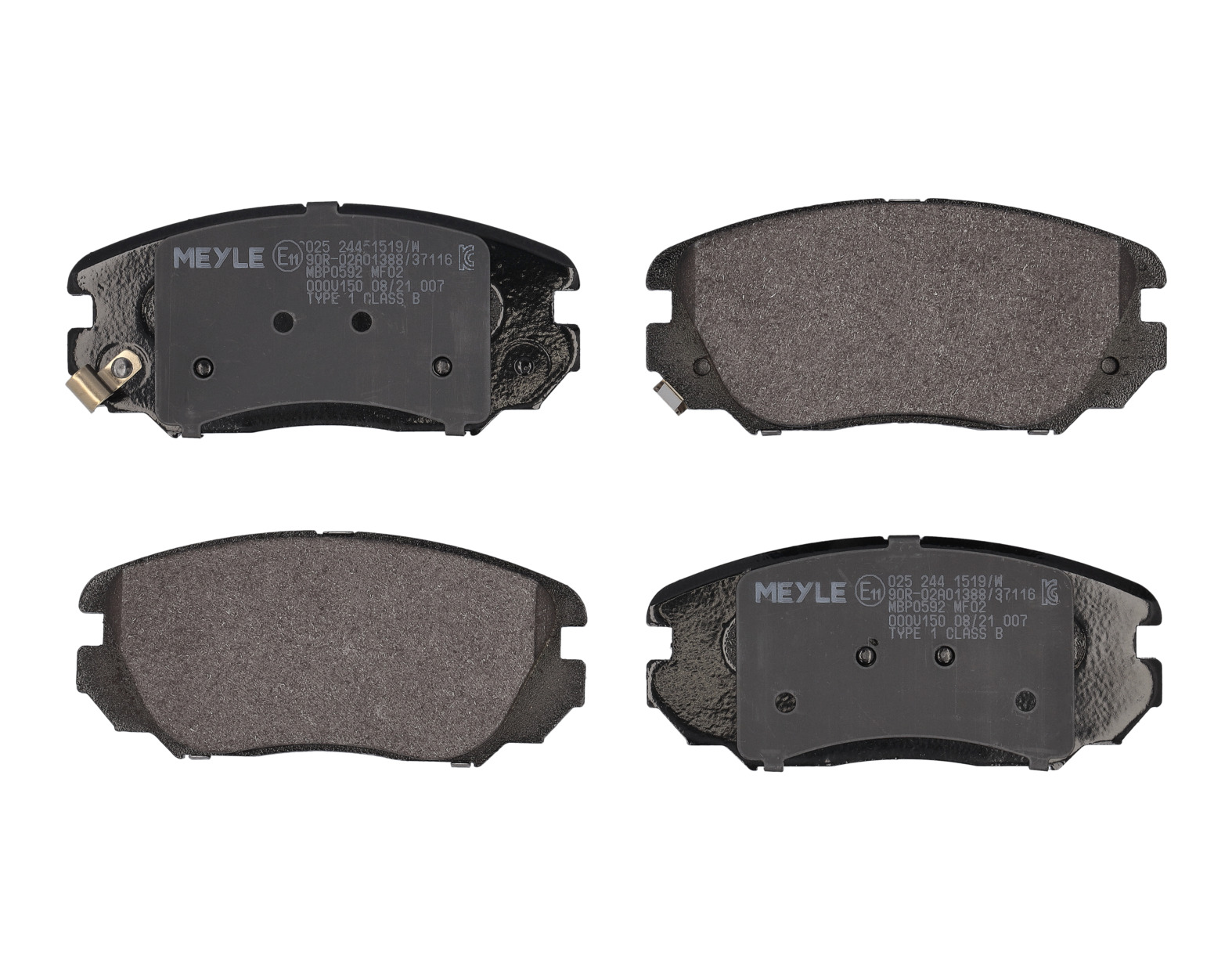 MEYLE Bremseklodser 0252441519w foraksel for OPEL VAUXHALL GENERAL MOTORS SAAB