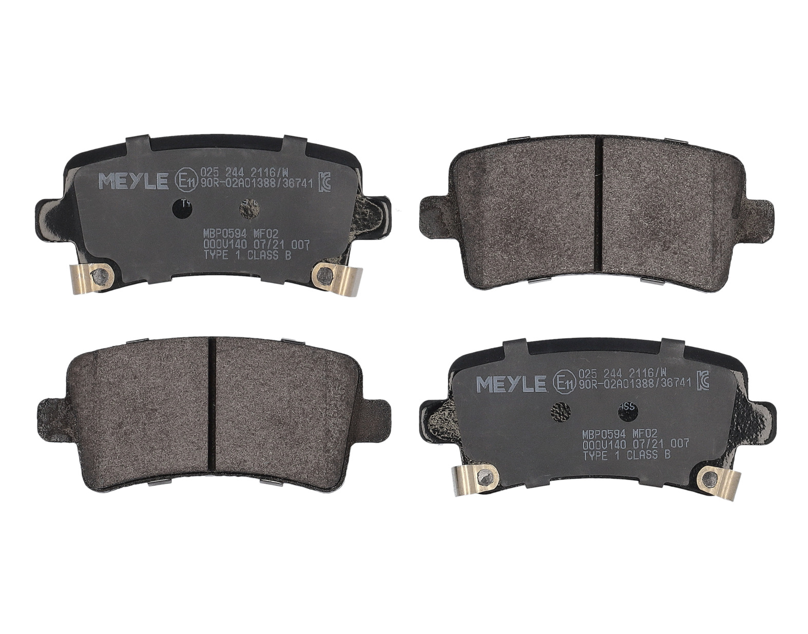 MEYLE Bremseklodser 0252442116w bagaksel for VAUXHALL OPEL GENERAL MOTORS SAAB CHEVROLET