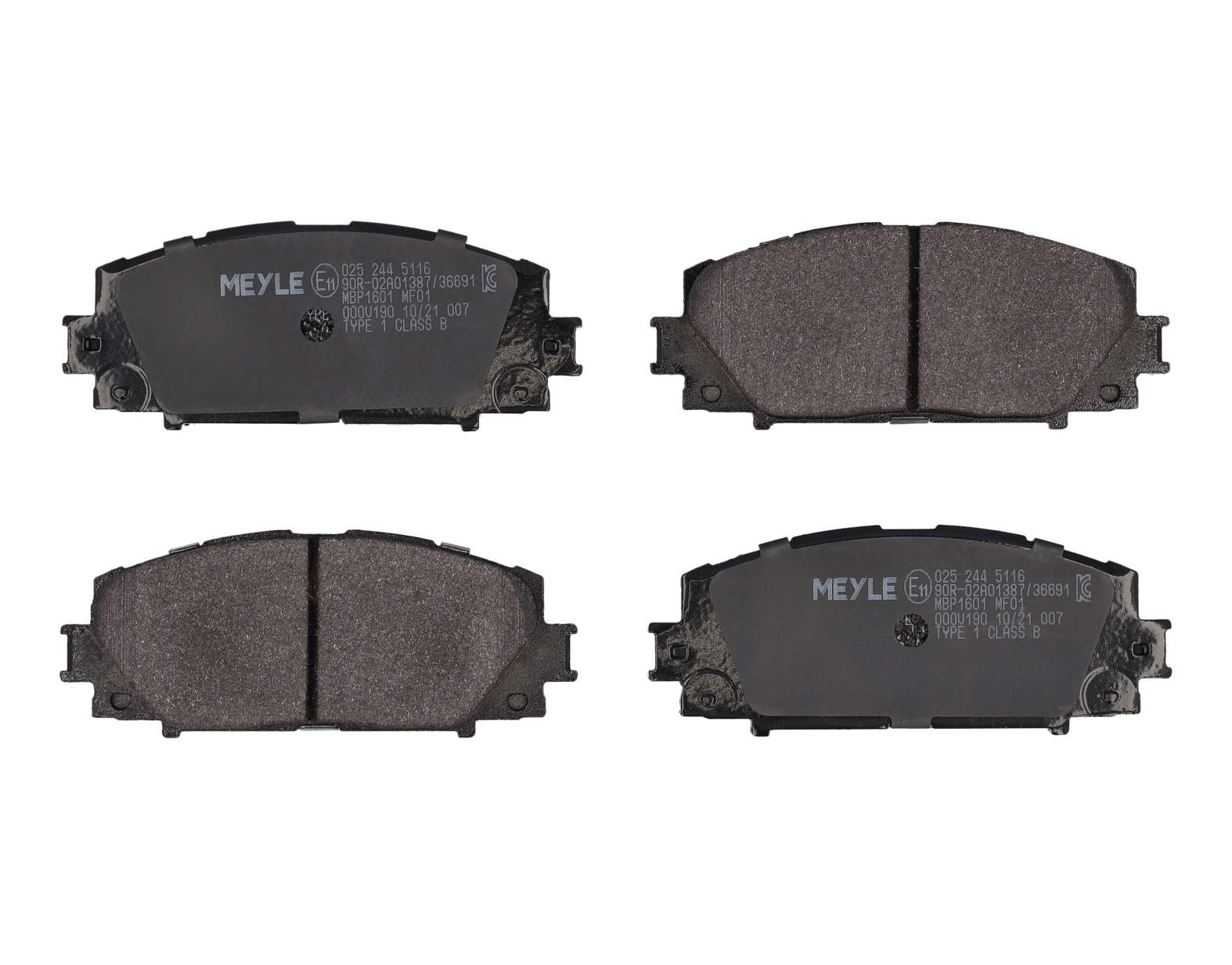 MEYLE Bremseklodser 0252445116 foraksel for TOYOTA