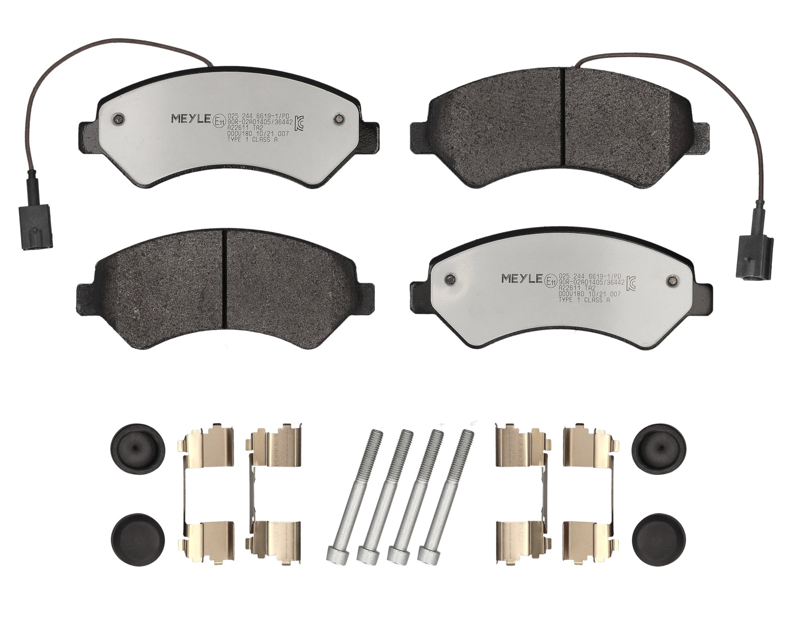 MEYLE Bremseklodser 02524466191pd foraksel for PEUGEOT FIAT GENERAL MOTORS