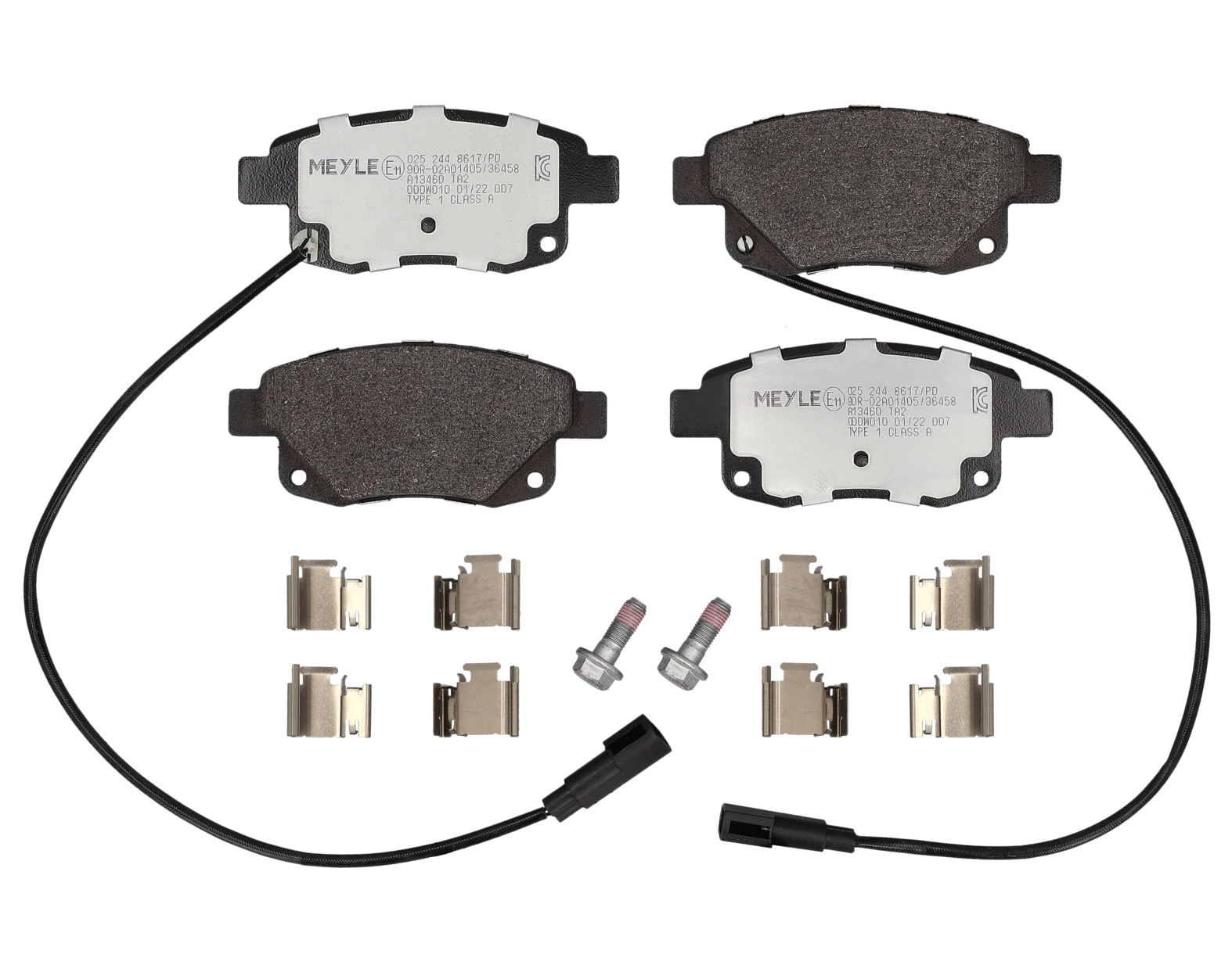 MEYLE Bremseklodser 0252448617pd bagaksel for FORD