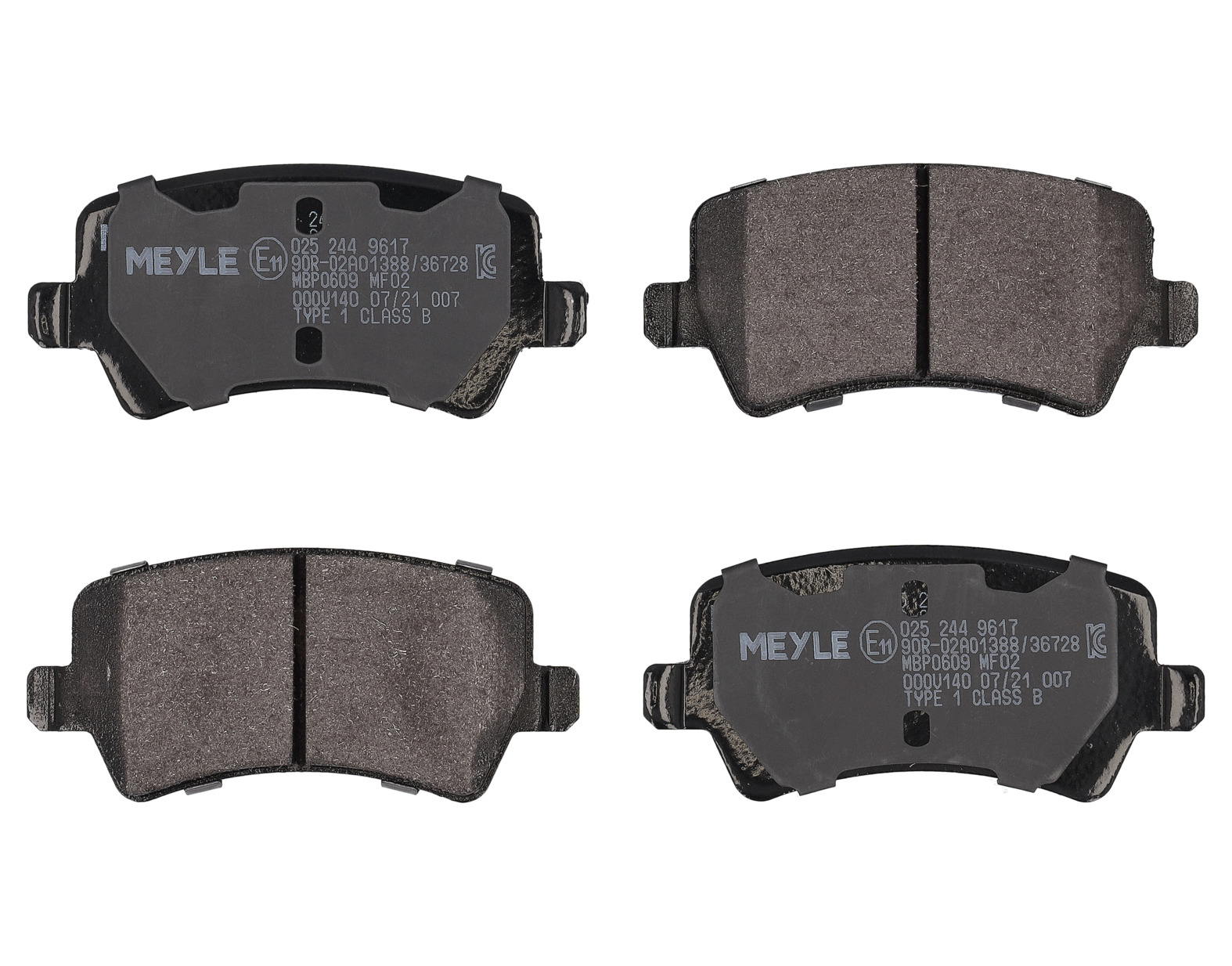 MEYLE Bremseklodser 0252449617 bagaksel for FORD VOLVO