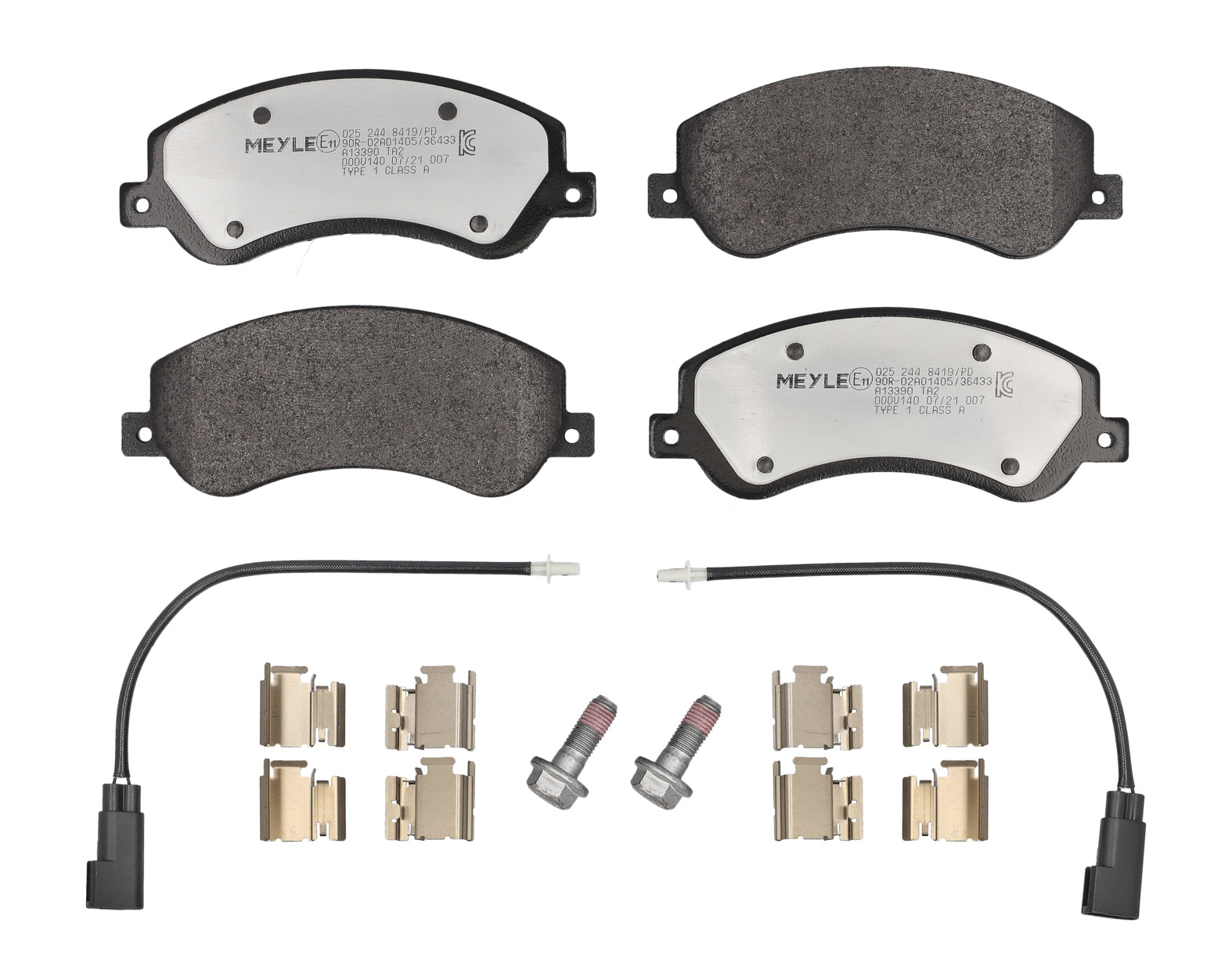 MEYLE Bremseklodser 0252448419pd foraksel for FORD