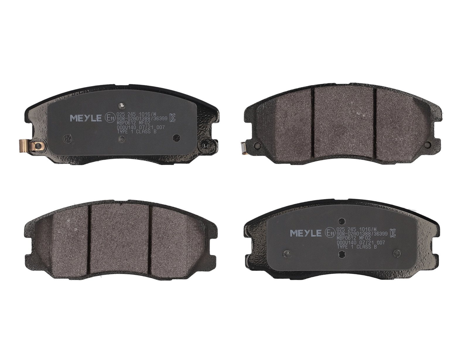 MEYLE Bremseklodser 0252451016w foraksel for VAUXHALL OPEL CHEVROLET GENERAL MOTORS