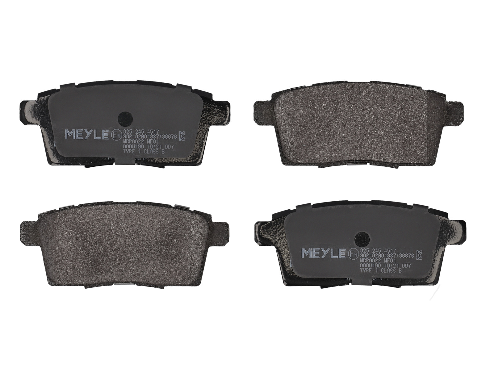 MEYLE Bremseklodser 0252454517 bagaksel for MAZDA FORD USA