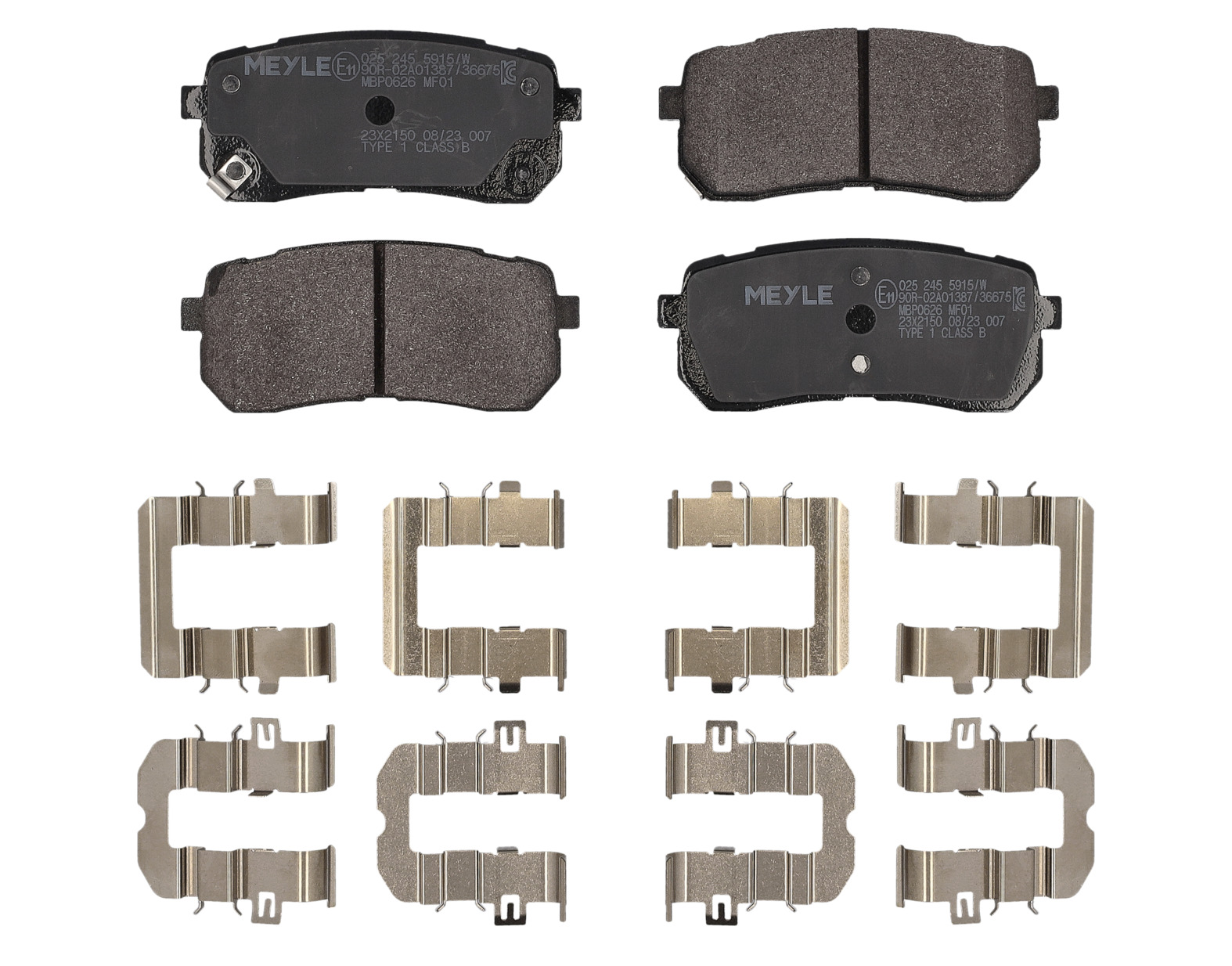 MEYLE Bremseklodser 0252455915w bagaksel for HYUNDAI KIA