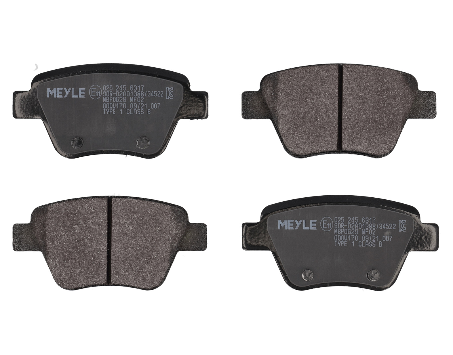 MEYLE Bremseklodser 0252456317 bagaksel for VW