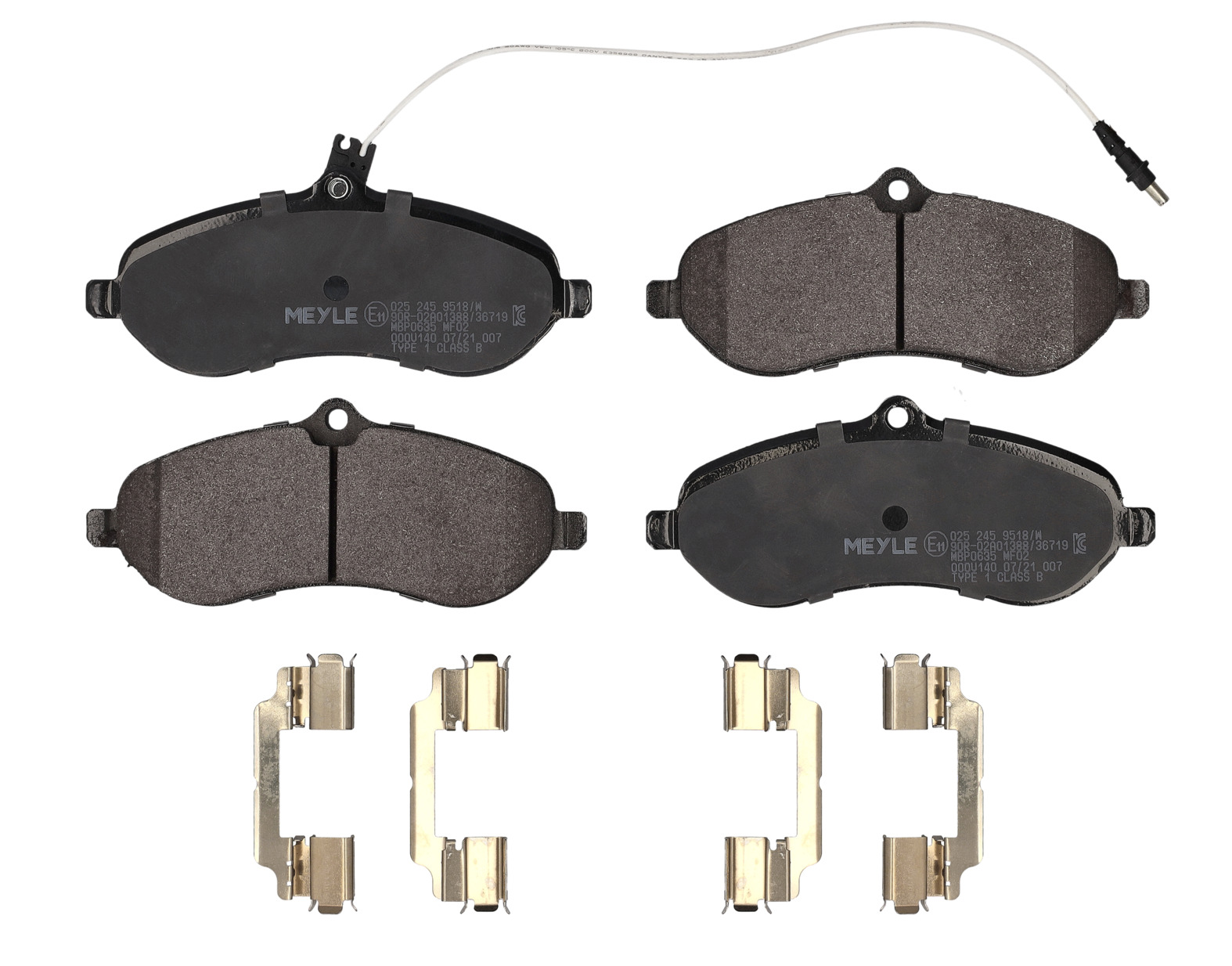 MEYLE Bremseklodser 0252459518w foraksel for PEUGEOT CITROËN FIAT TOYOTA