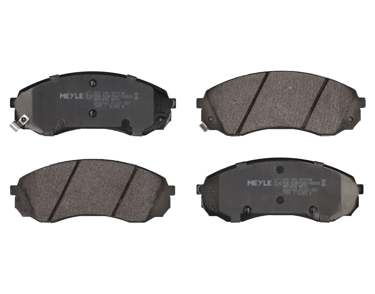 MEYLE Bremseklodser 0252459717w foraksel for HYUNDAI KIA