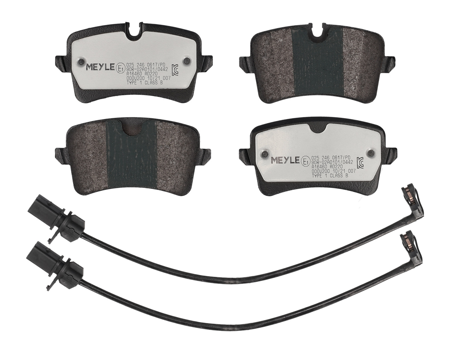 MEYLE Bremseklodser 0252460617pd bagaksel for AUDI PORSCHE