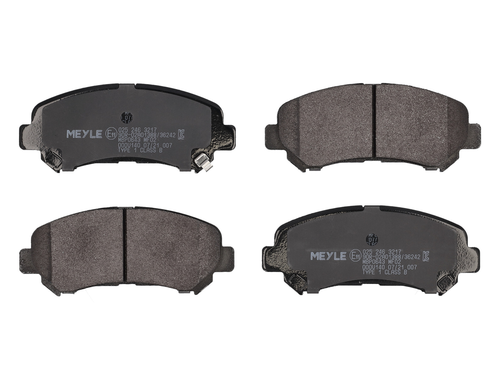 MEYLE Bremseklodser 0252463217 foraksel for NISSAN SUZUKI