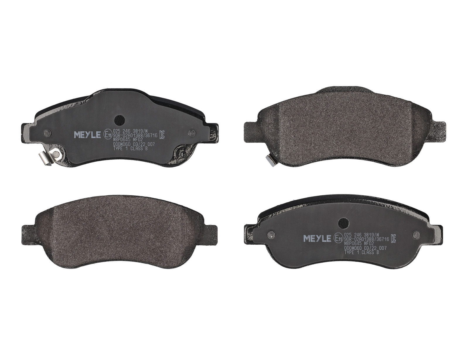 MEYLE Bremseklodser 0252463819w foraksel for HONDA