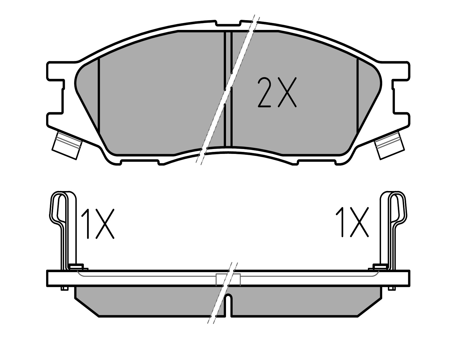 MEYLE Bremseklodser 0252464815w foraksel for NISSAN