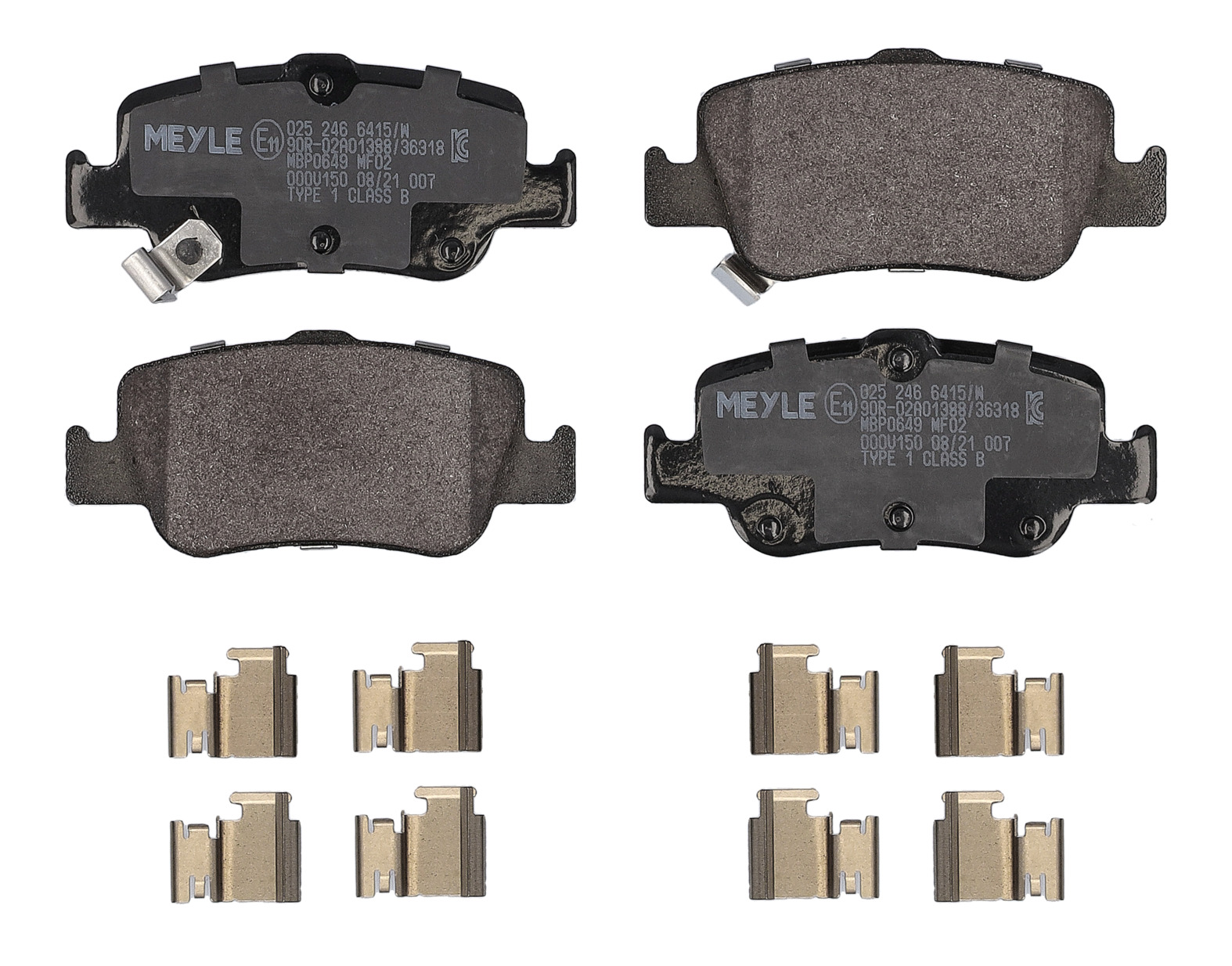 MEYLE Bremseklodser 0252466415w bagaksel for TOYOTA