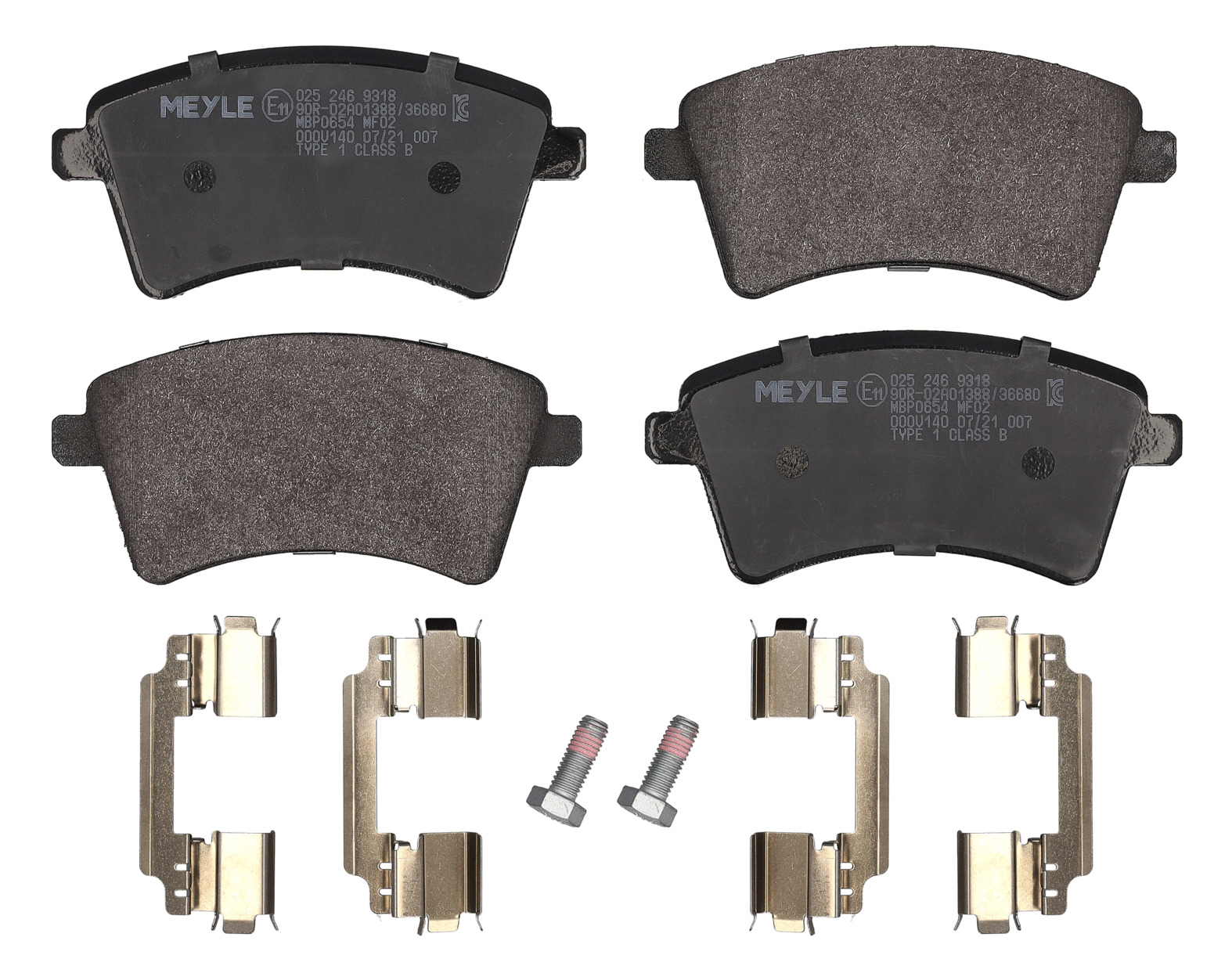 MEYLE Bremseklodser 0252469318 foraksel for MERCEDES-BENZ RENAULT
