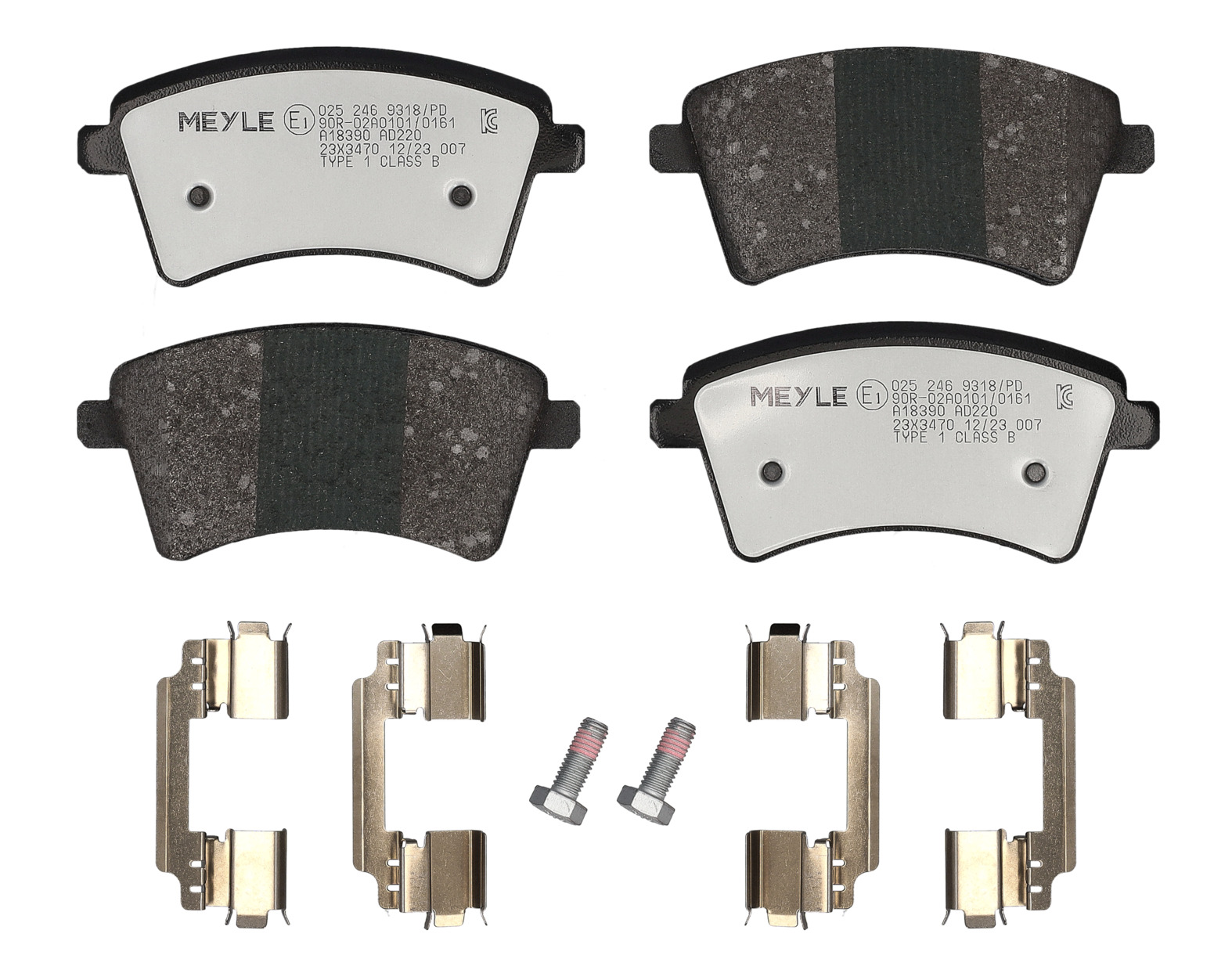 MEYLE Bremseklodser 0252469318pd foraksel for MERCEDES-BENZ RENAULT