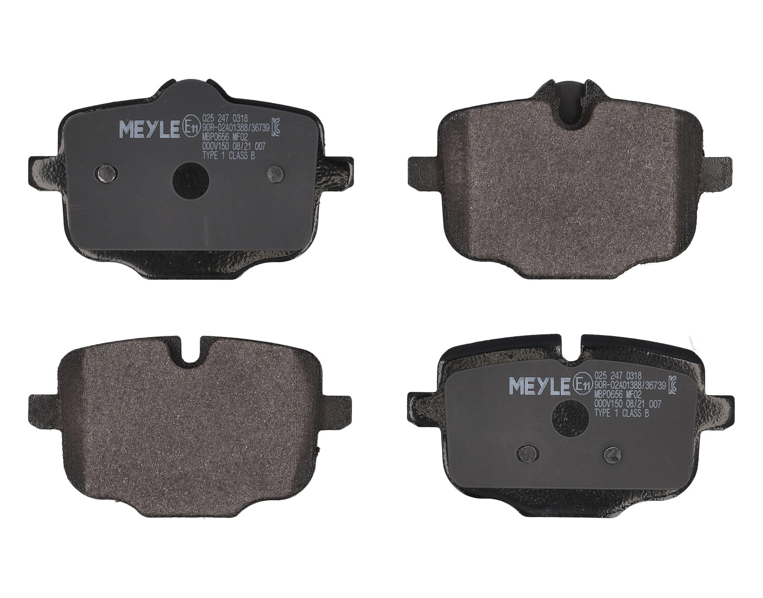 MEYLE Bremseklodser 0252470318 bagaksel for BMW