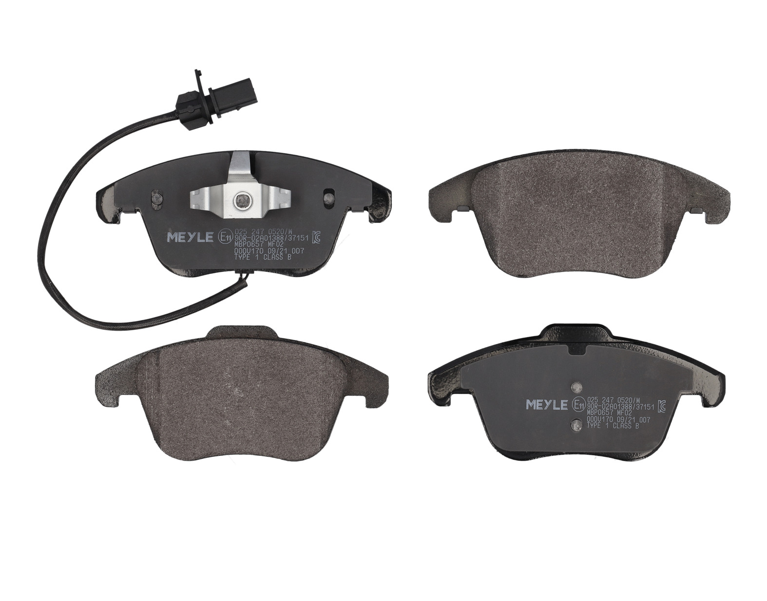 MEYLE Bremseklodser 0252470520w foraksel for AUDI
