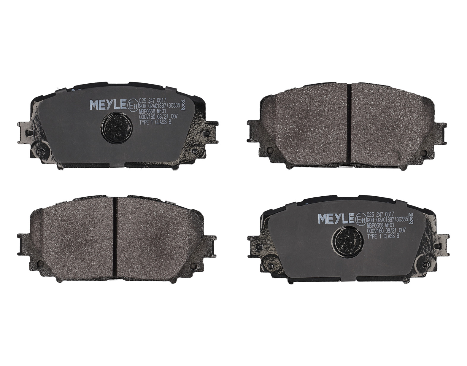 MEYLE Bremseklodser 0252470817 foraksel for TOYOTA
