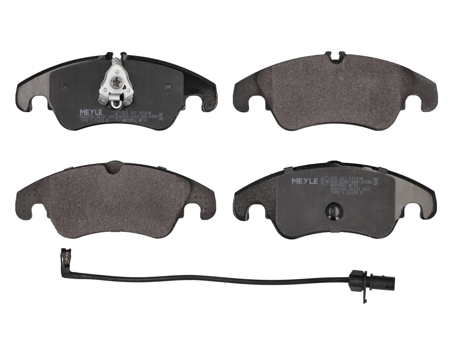 MEYLE Bremseklodser 0252474319w foraksel for AUDI