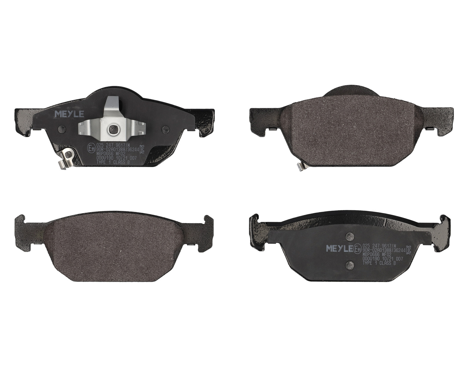MEYLE Bremseklodser 0252479617w foraksel for HONDA