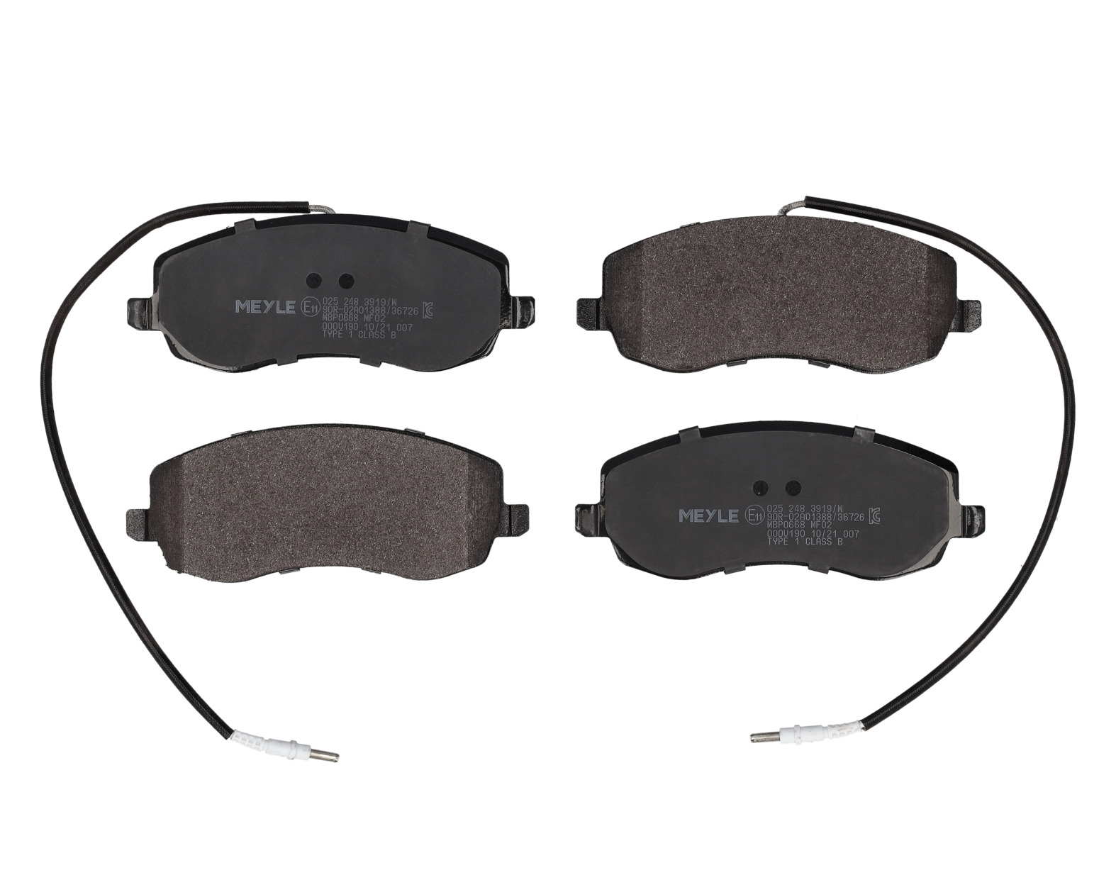 MEYLE Bremseklodser 0252483919w foraksel for PEUGEOT LANCIA