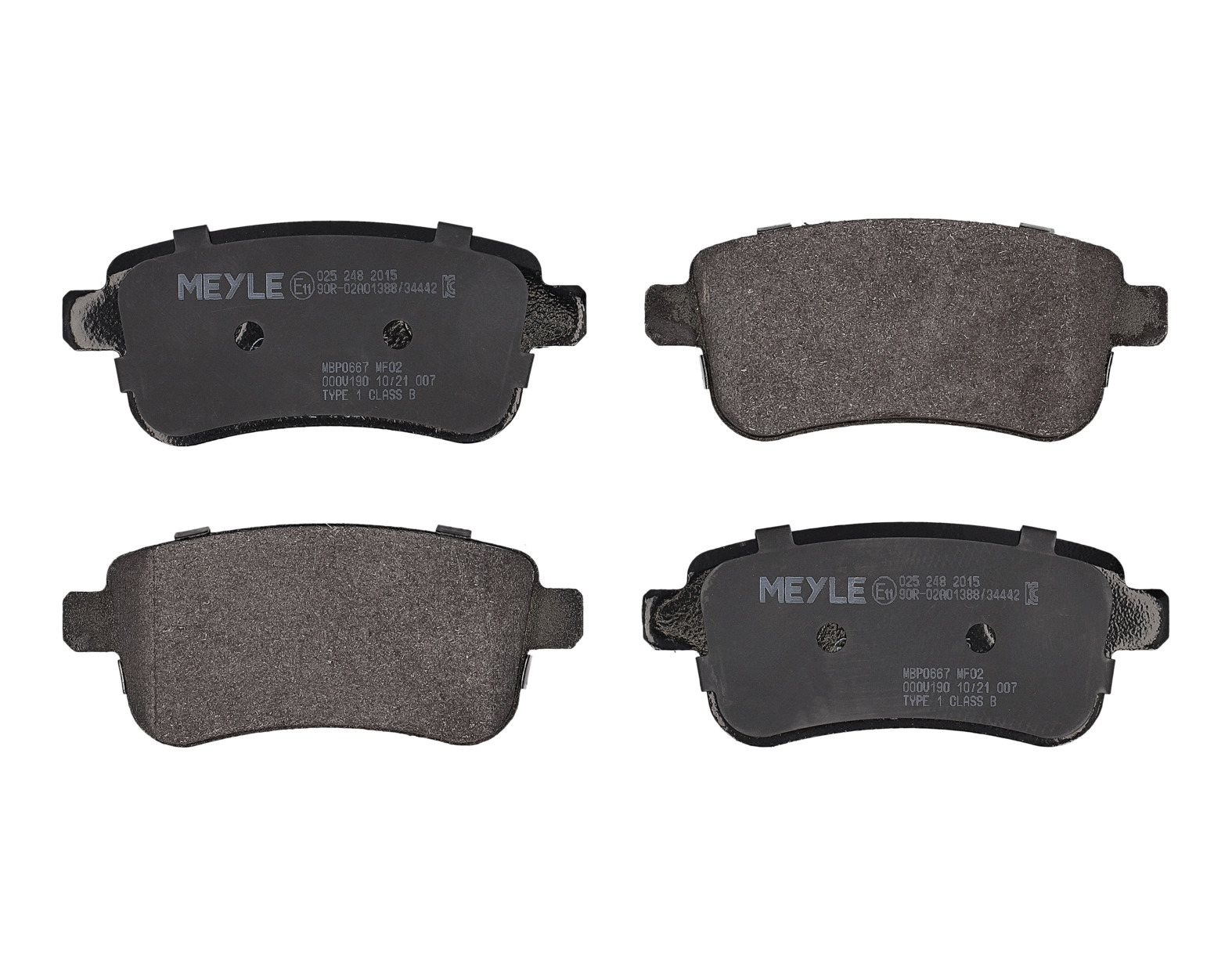 MEYLE Bremseklodser 0252482015 bagaksel for RENAULT