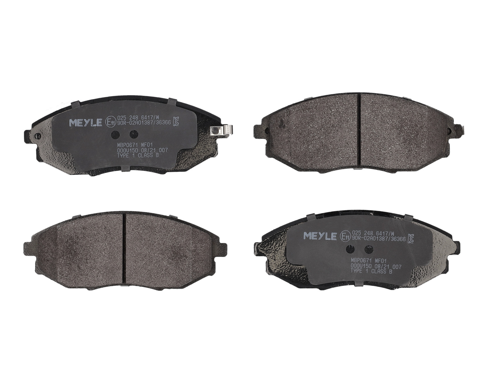 MEYLE Bremseklodser 0252486417w foraksel for DAEWOO