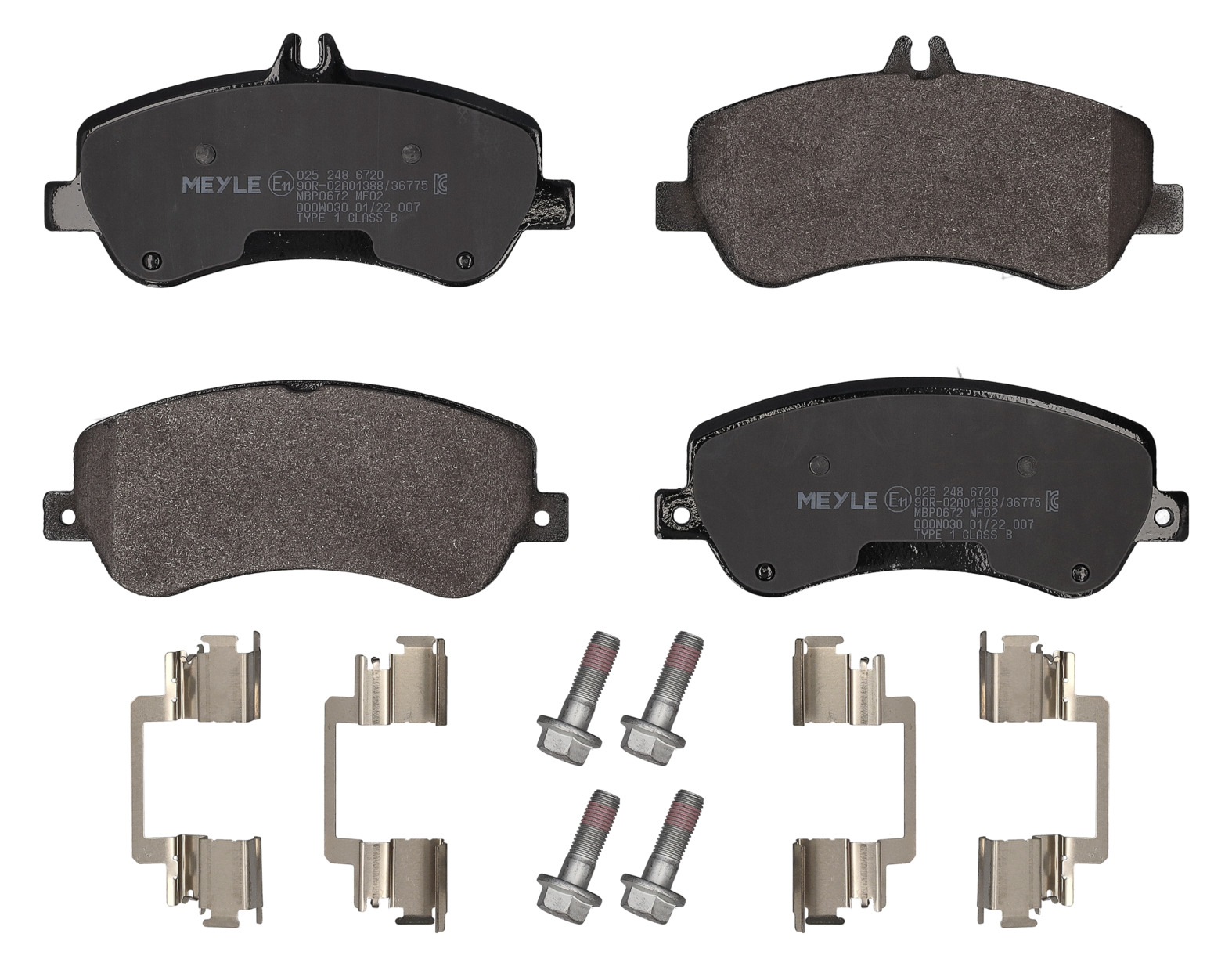 MEYLE Bremseklodser 0252486720 foraksel for MERCEDES-BENZ