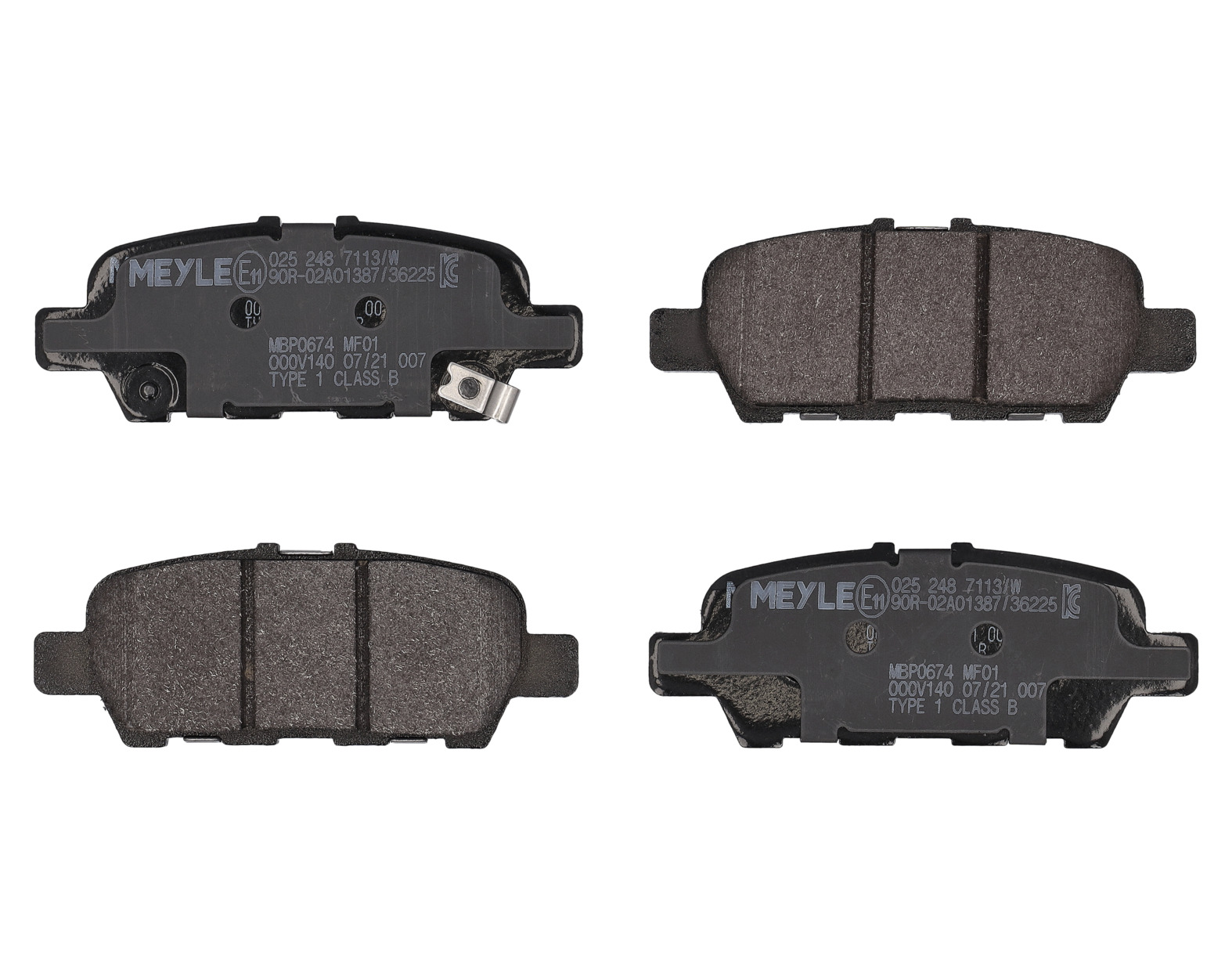 MEYLE Bremseklodser 0252487113w bagaksel for MITSUBISHI NISSAN INFINITI RENAULT SUZUKI