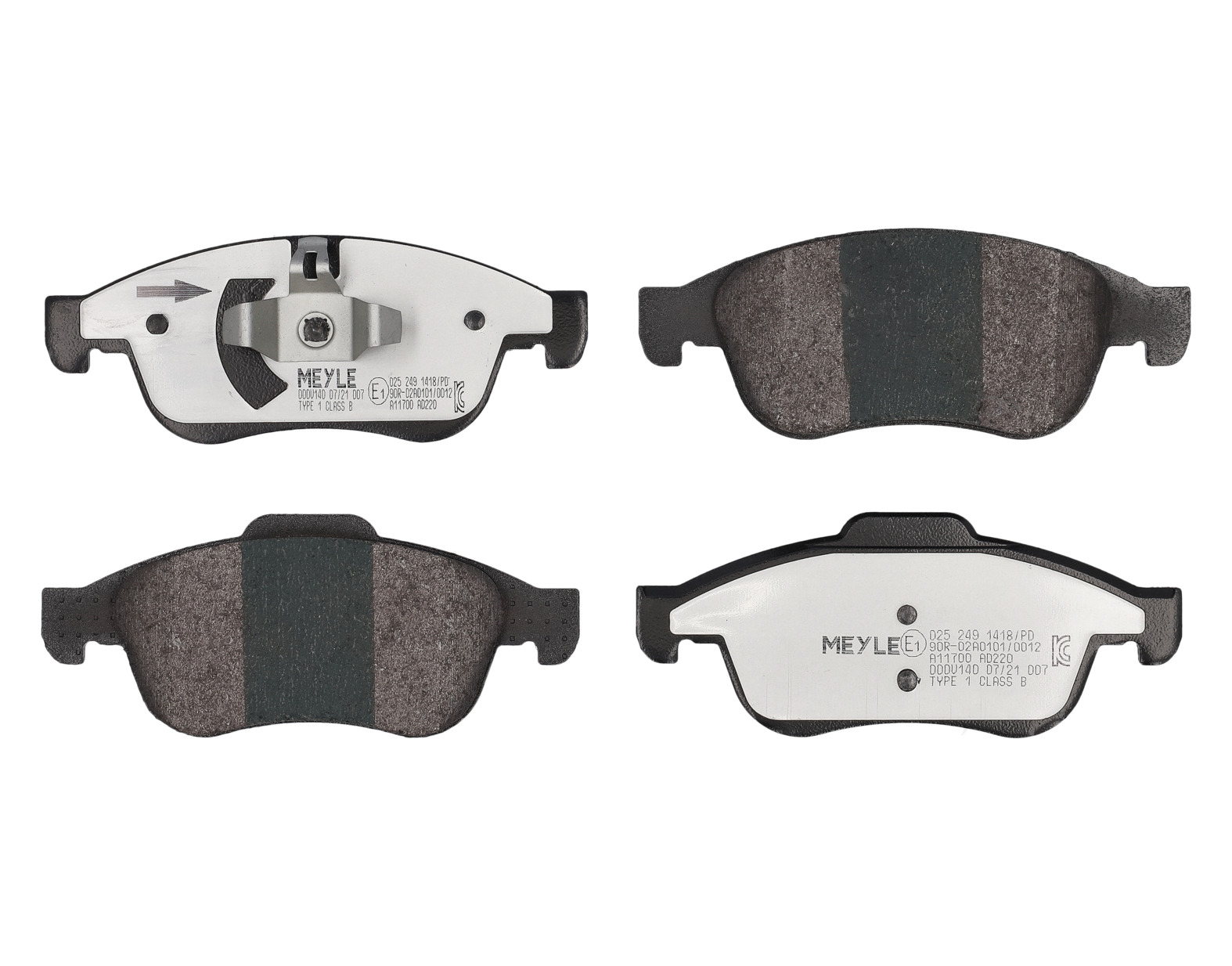 MEYLE Bremseklodser 0252491418pd foraksel for MITSUBISHI NISSAN RENAULT DACIA