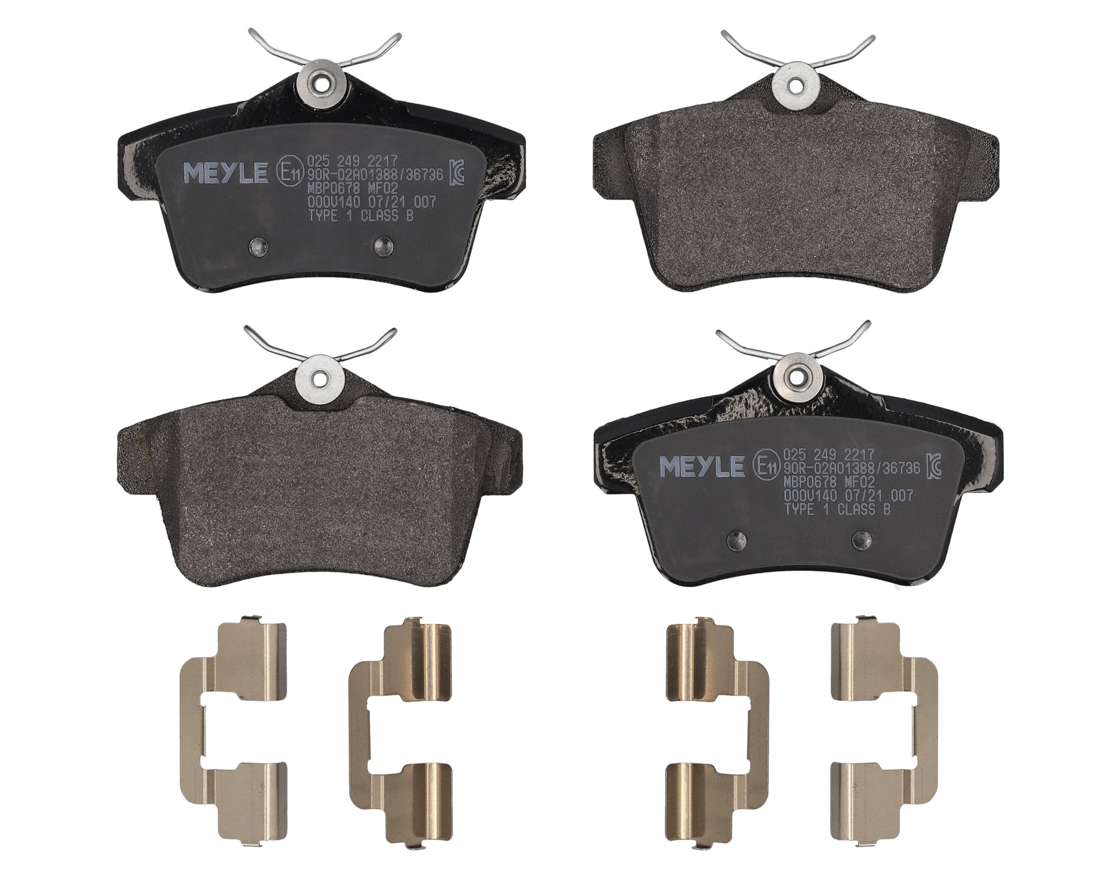 MEYLE Bremseklodser 0252492217 bagaksel for PEUGEOT DS
