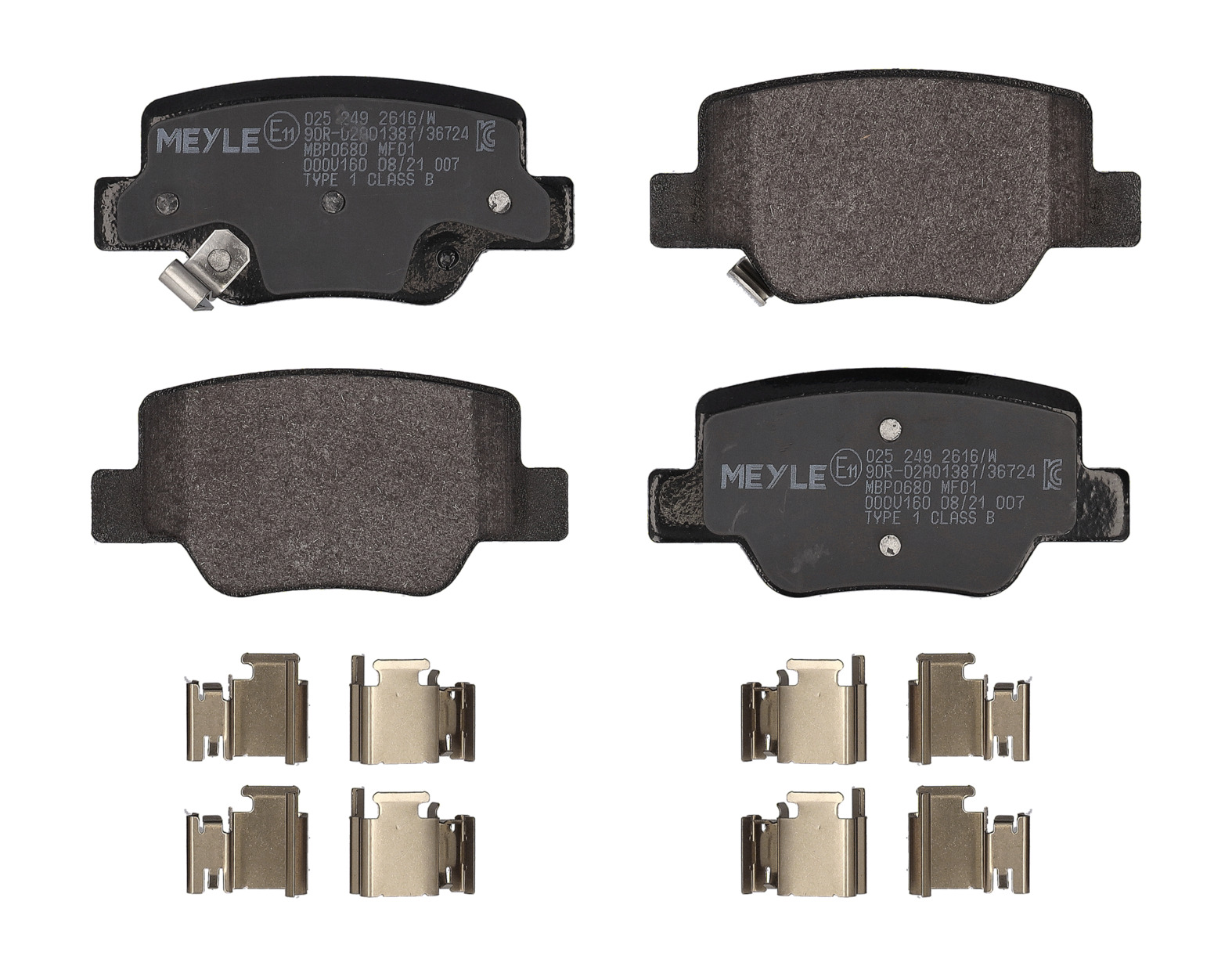 MEYLE Bremseklodser 0252492616w bagaksel for TOYOTA