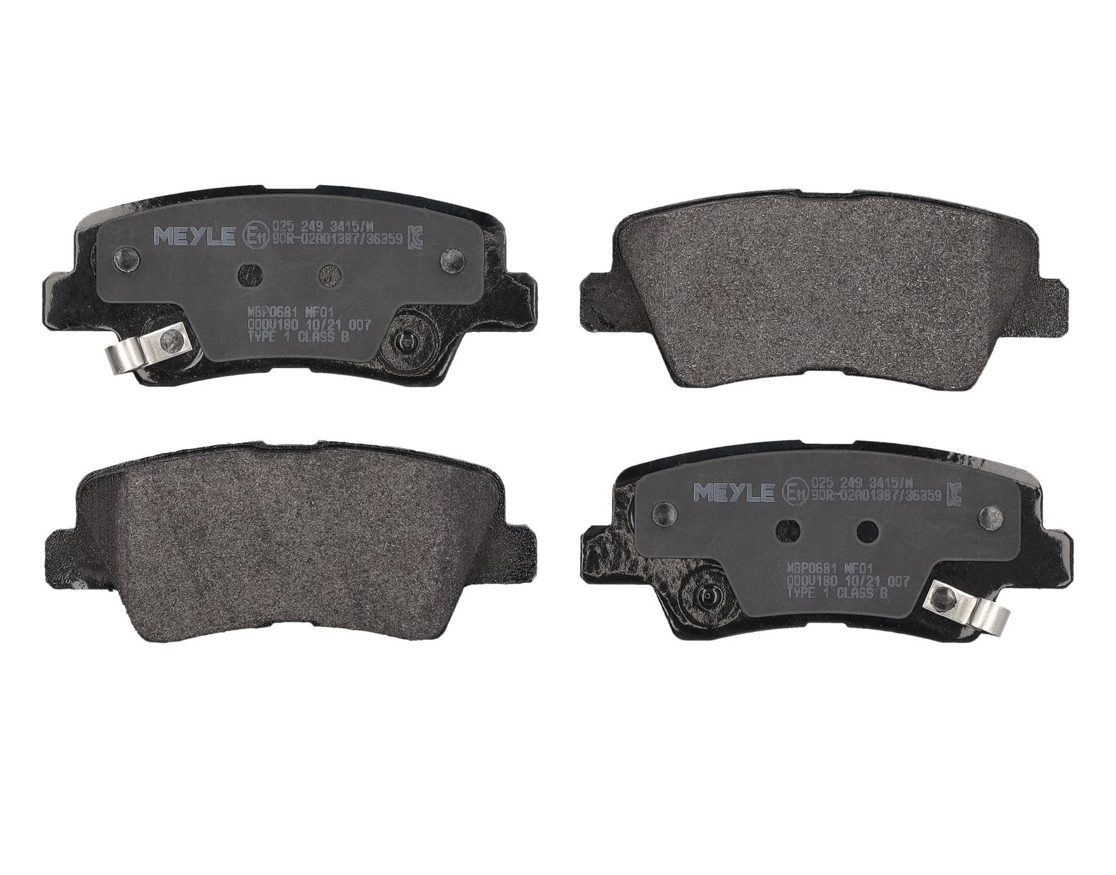 MEYLE Bremseklodser 0252493415w bagaksel for SSANGYONG KIA HYUNDAI