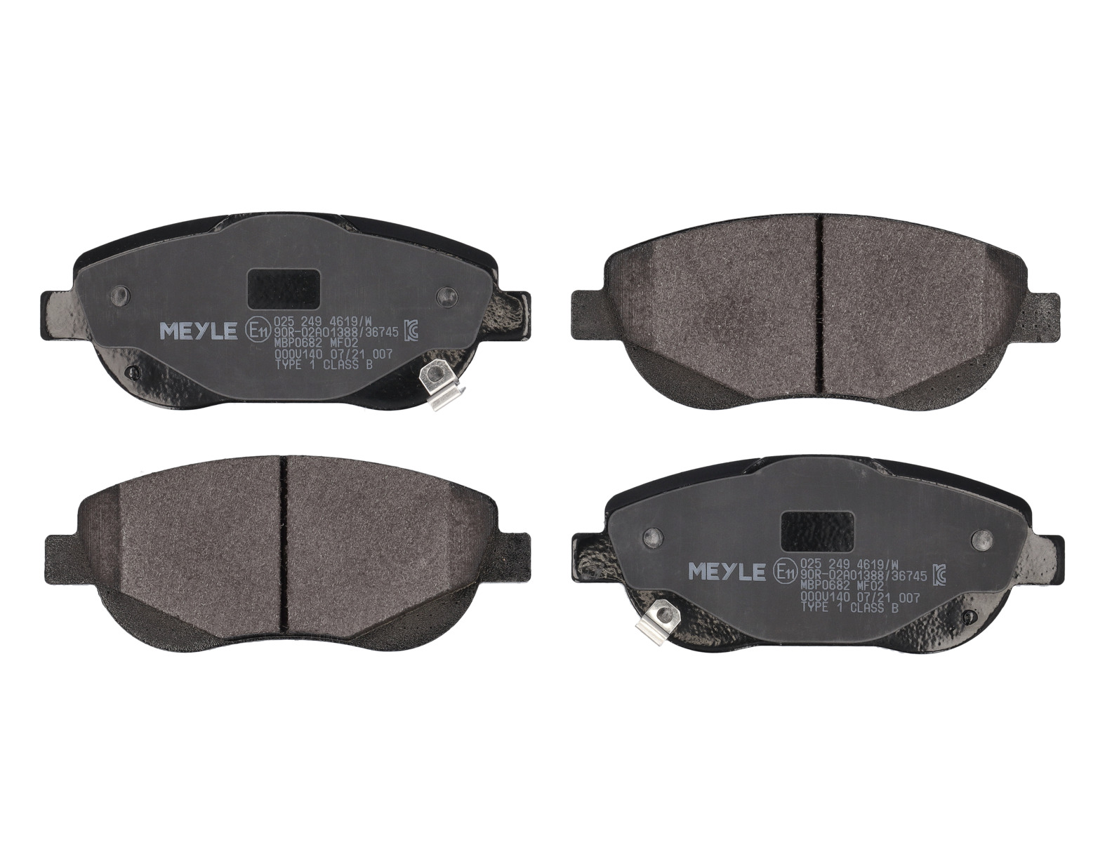 MEYLE Bremseklodser 0252494619w foraksel for TOYOTA