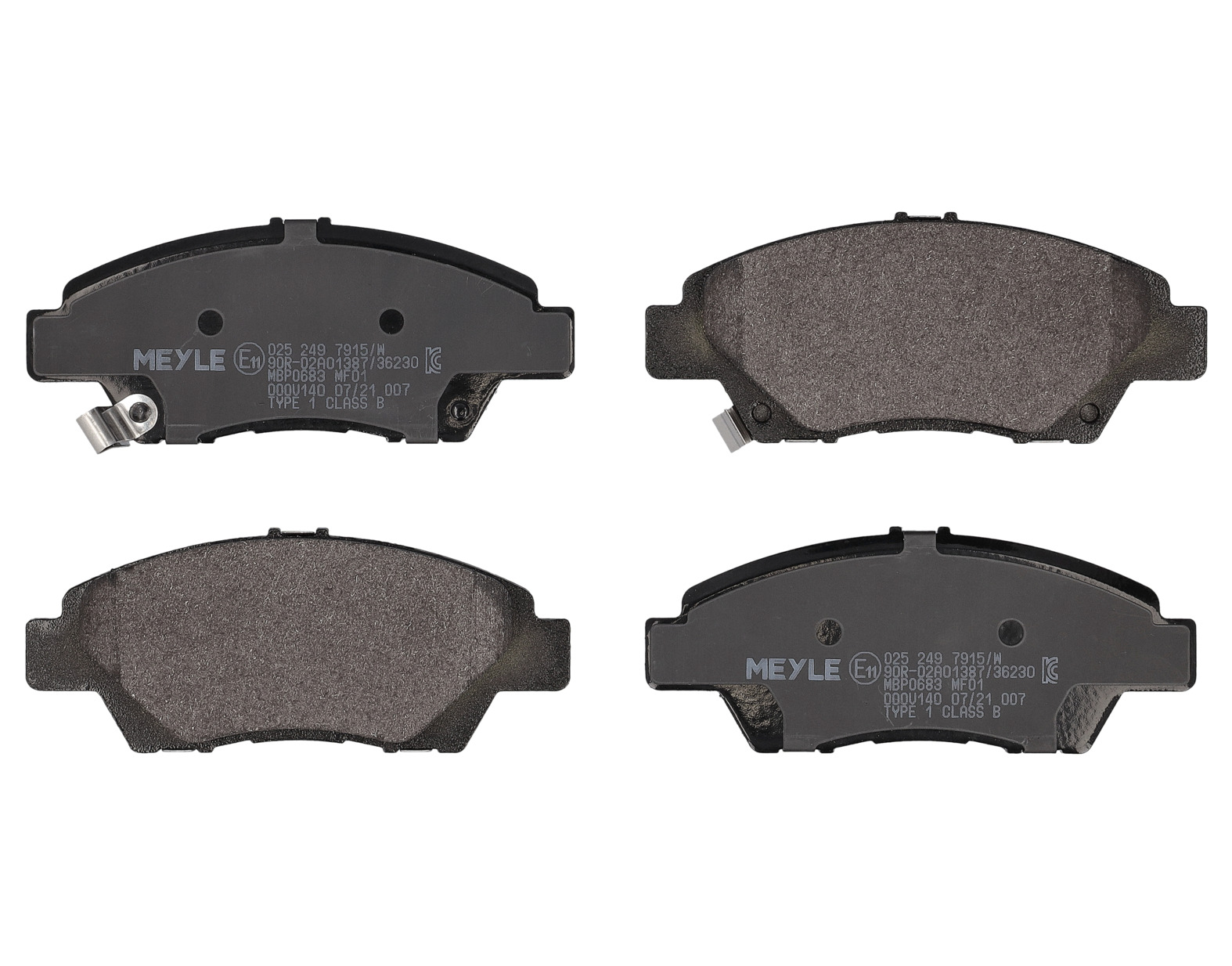 MEYLE Bremseklodser 0252497915w foraksel for HONDA