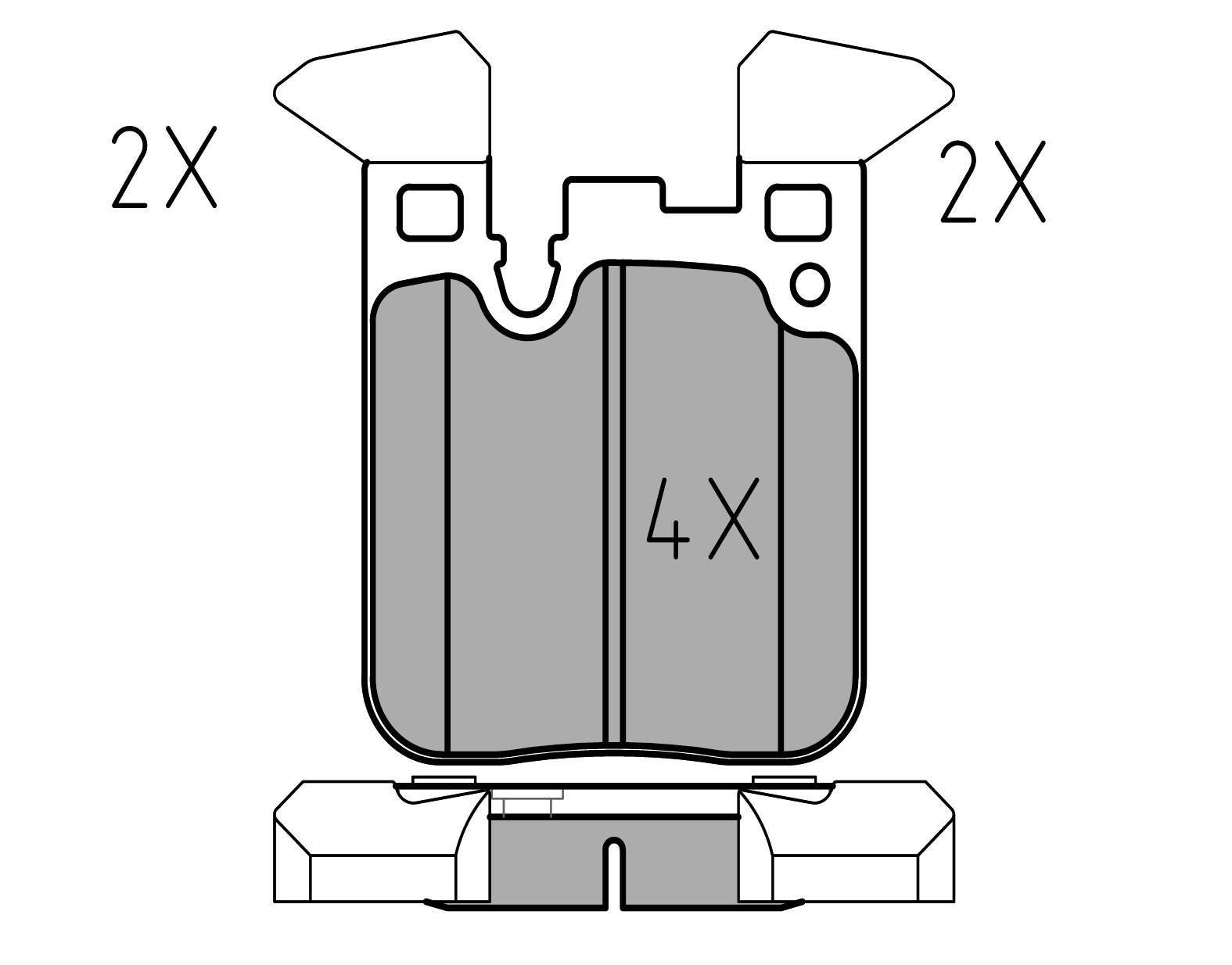 MEYLE Bremseklodser 0252502916pd bagaksel for BMW