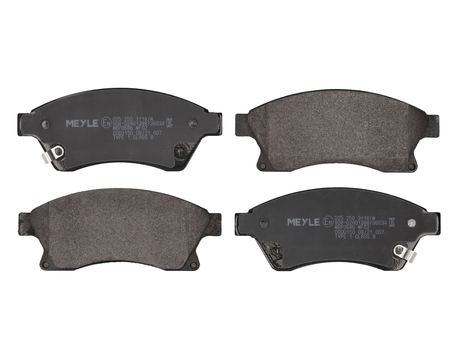 MEYLE Bremseklodser 0252503118w foraksel for VAUXHALL OPEL GENERAL MOTORS CHEVROLET