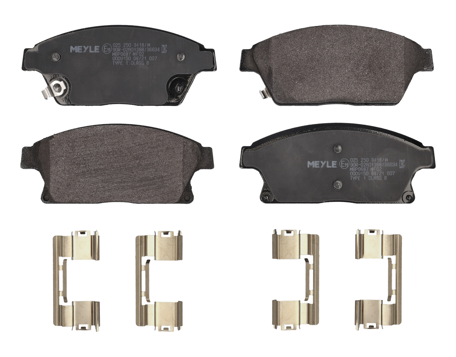 MEYLE Bremseklodser 0252503418w foraksel for OPEL GENERAL MOTORS CADILLAC