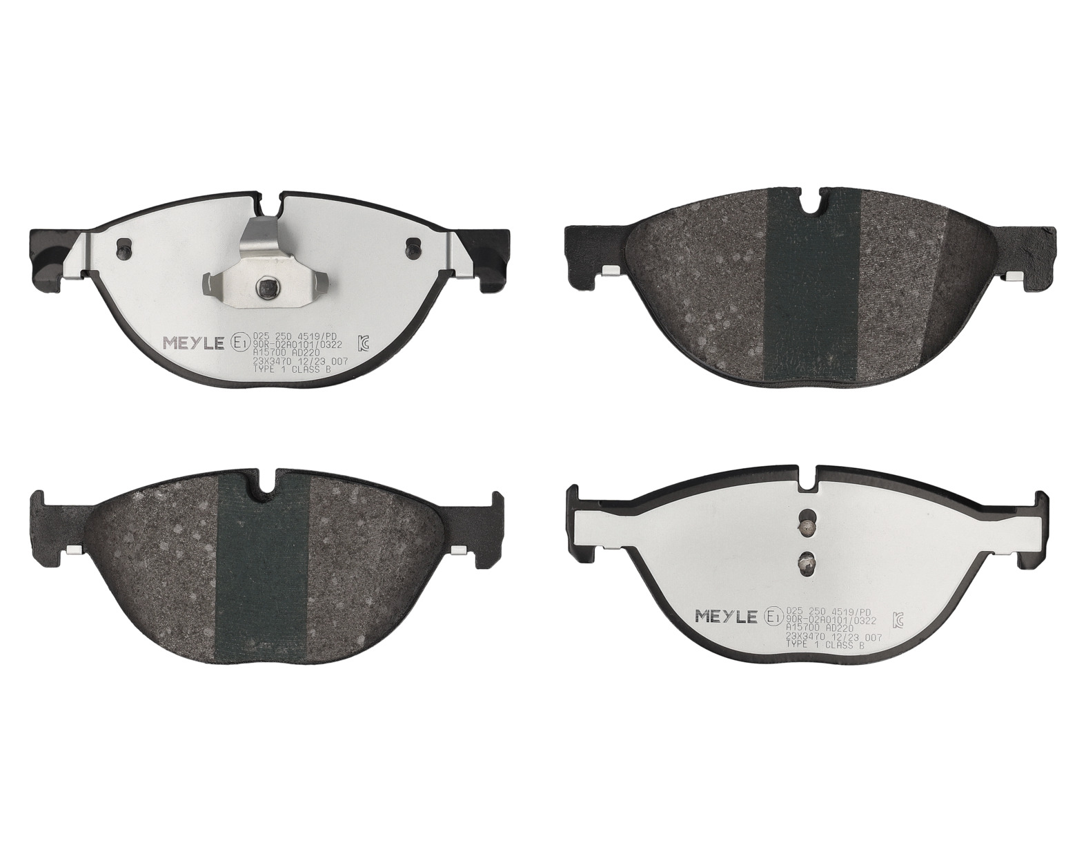 MEYLE Bremseklodser 0252504519pd foraksel for BMW