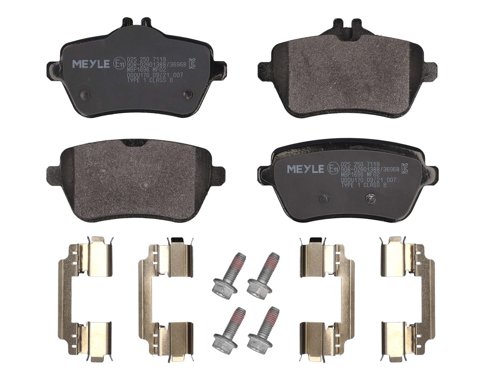 MEYLE Bremseklodser 0252507119 bagaksel for MERCEDES-BENZ