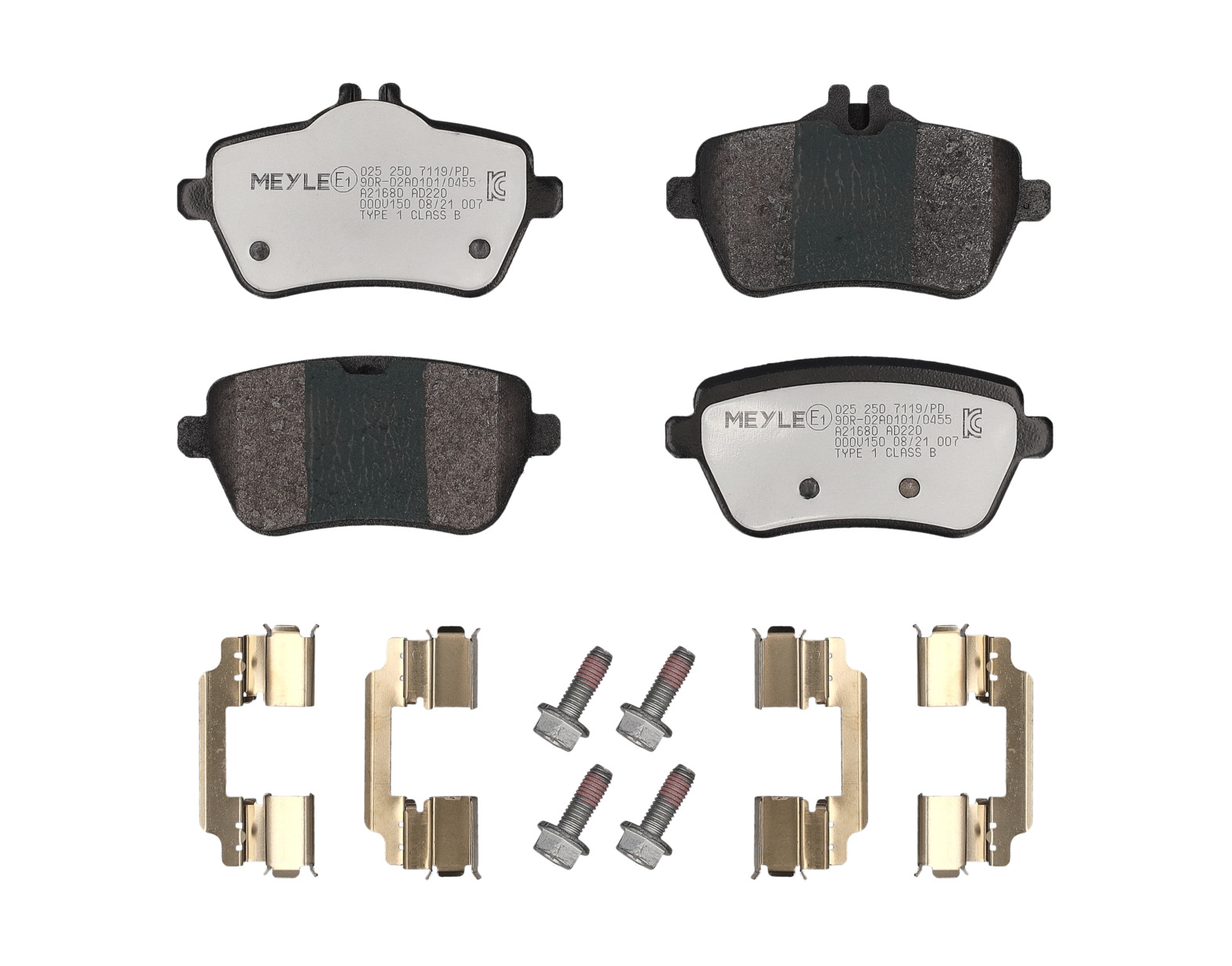 MEYLE Bremseklodser 0252507119pd bagaksel for MERCEDES-BENZ